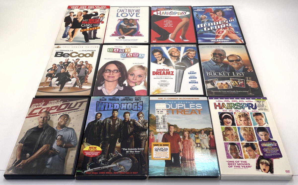 DVD Lot of 12 COMEDY Movies Couples Retreat, Copout, Hairspray BeCool Baby Mama