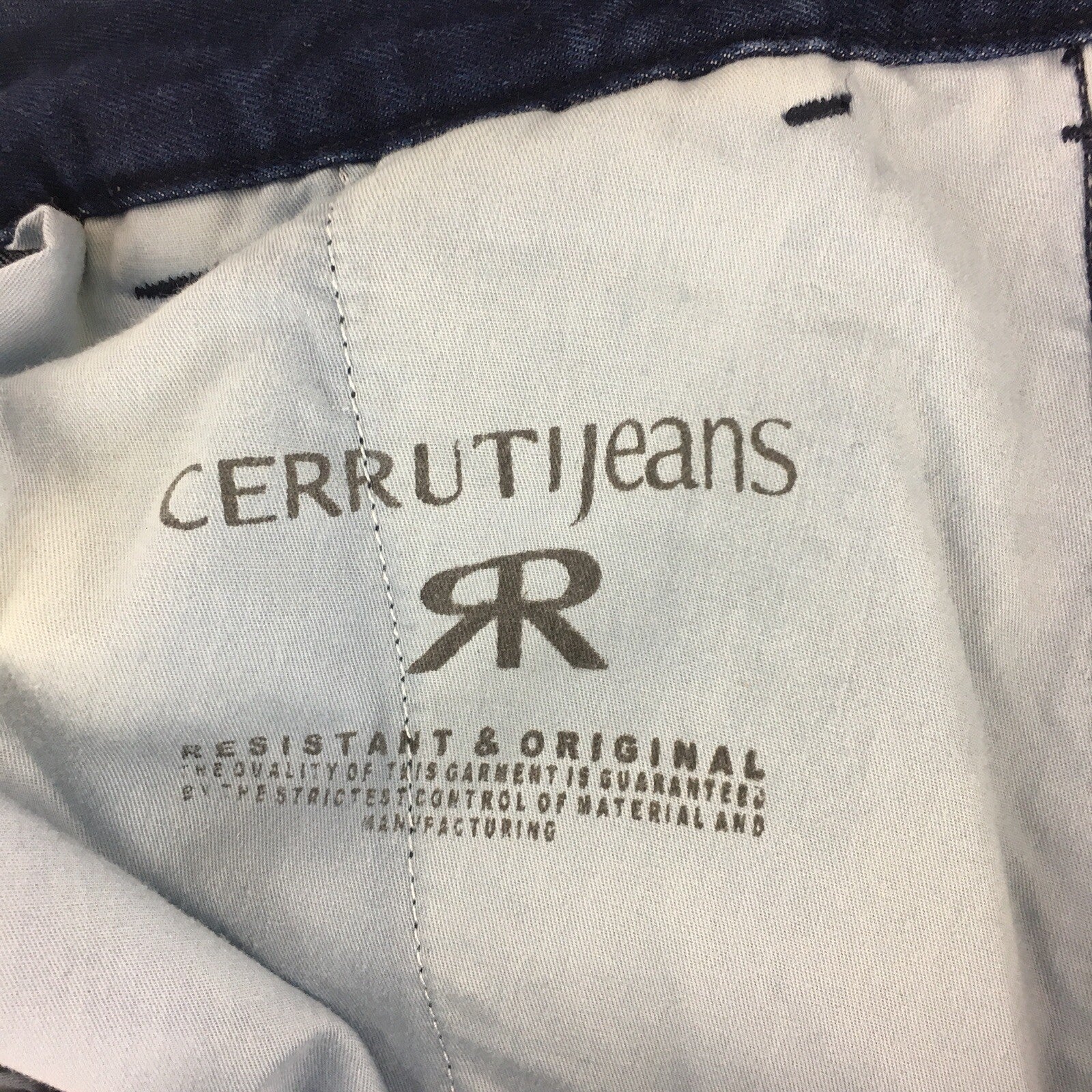 CERRUTI Essential Blue Cotton Denim Mens Jeans Straight 52 