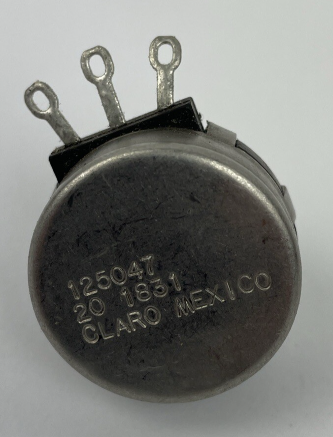 Clarostat 20k Ohm 2 Watt Continuous Rotation Potentiometer 1/4" Shaft MEXICO