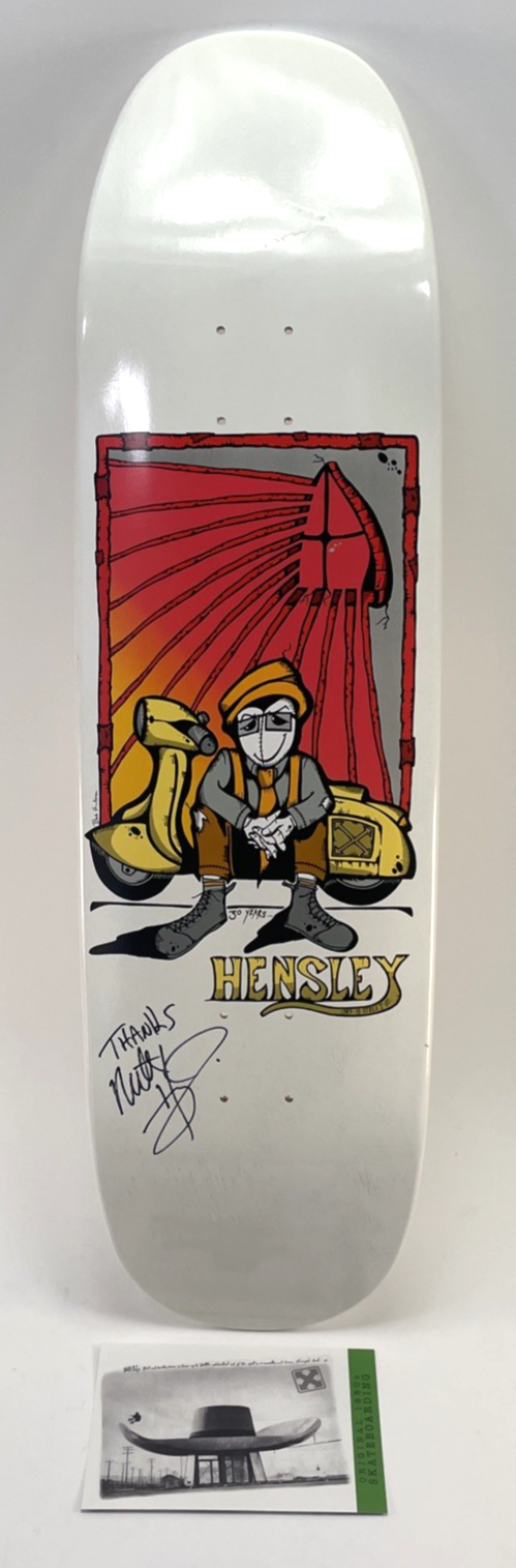 Matt Hensley Stained Glass Scooter Puppet Reissue H-STREET White Dip Signed