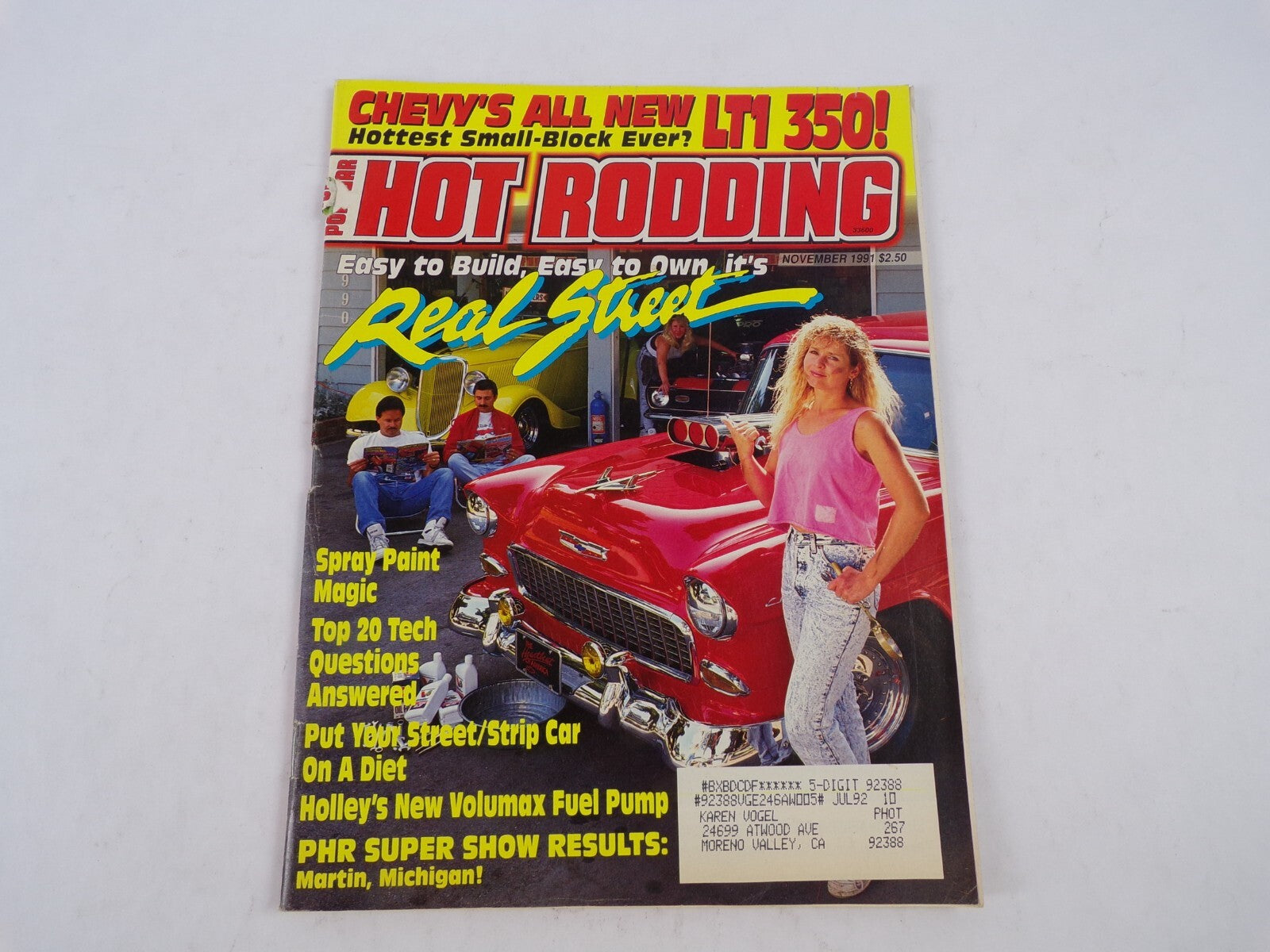 July 1992 Hot Rodding Magazine Real Street LT1 350! Chevy's All New Hottest Sma