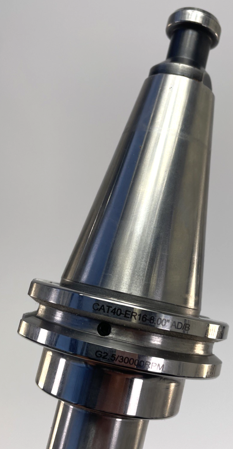 SHOP FORCE CAT40 ER16 8.00" Extended Collet Chuck Tool Holder G2.5 30000 RPM ADB