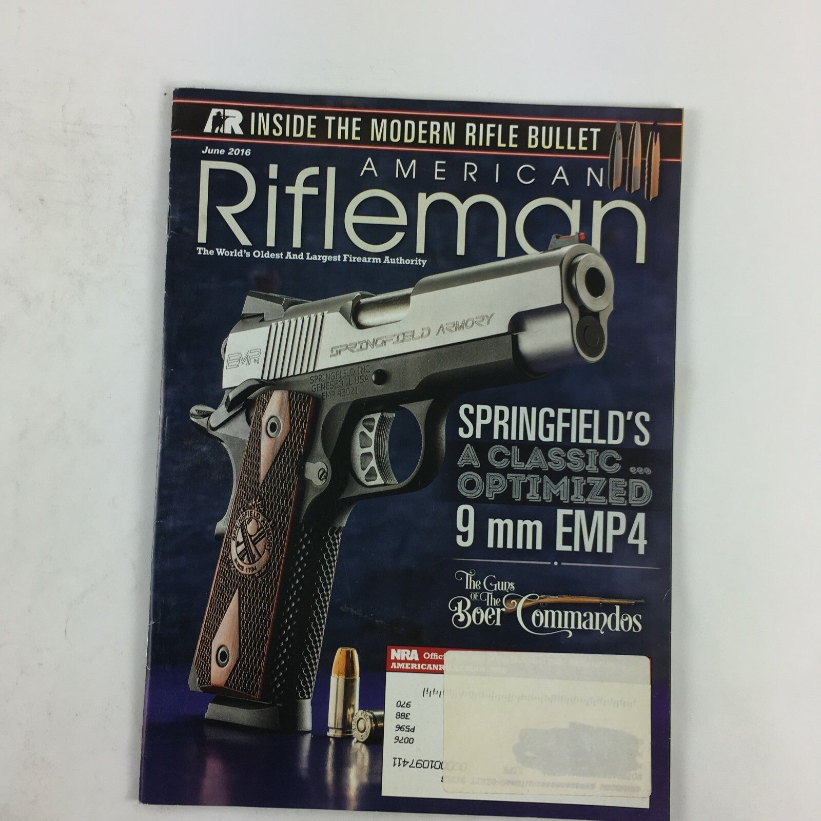 June 2016 American Rifleman Magazine Springfields 9mm A Classic Optimized EMP4