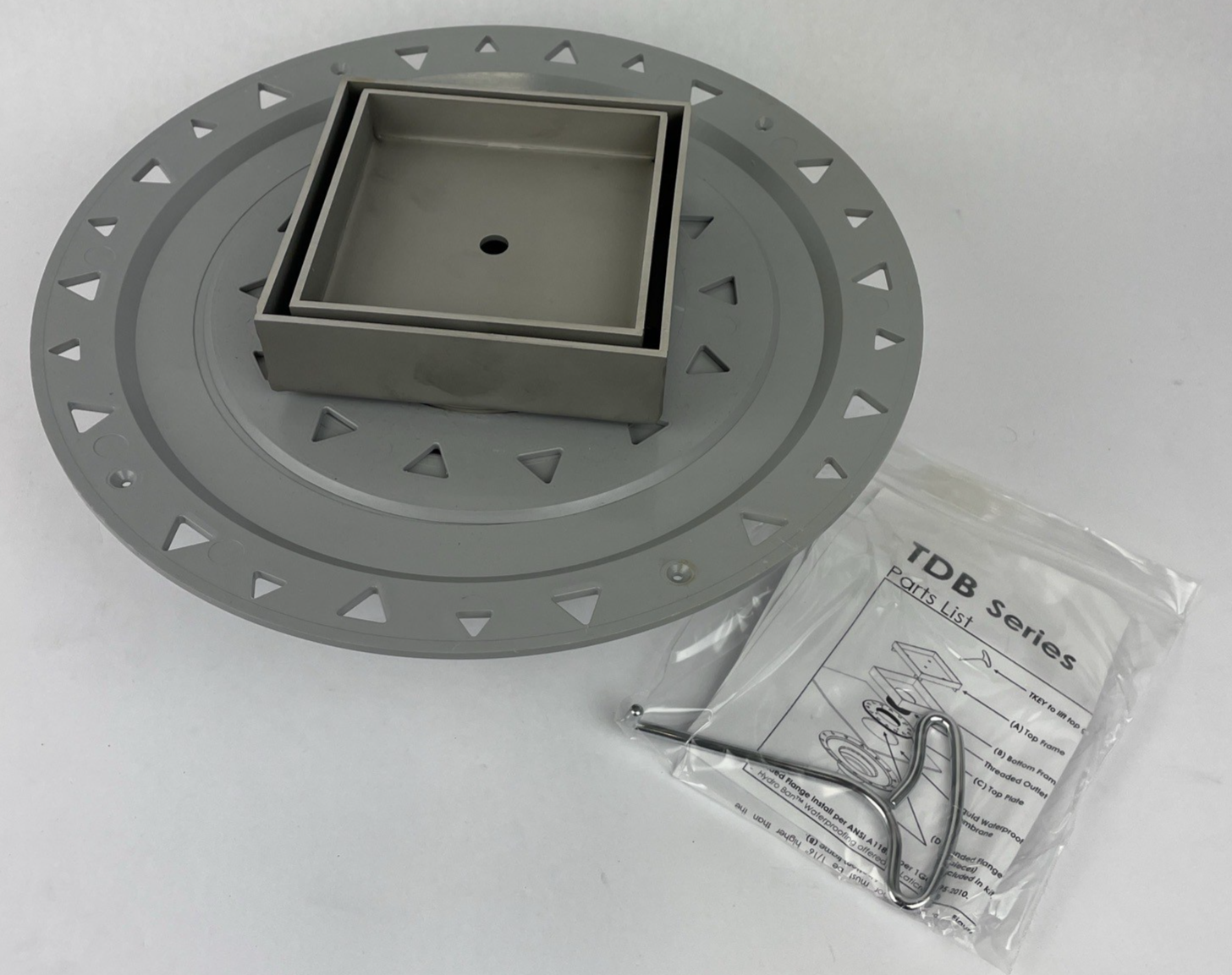 Infinity Drain Premium Center Drain 4” x 4” Tile Drain Strainer Stainless TBD 15