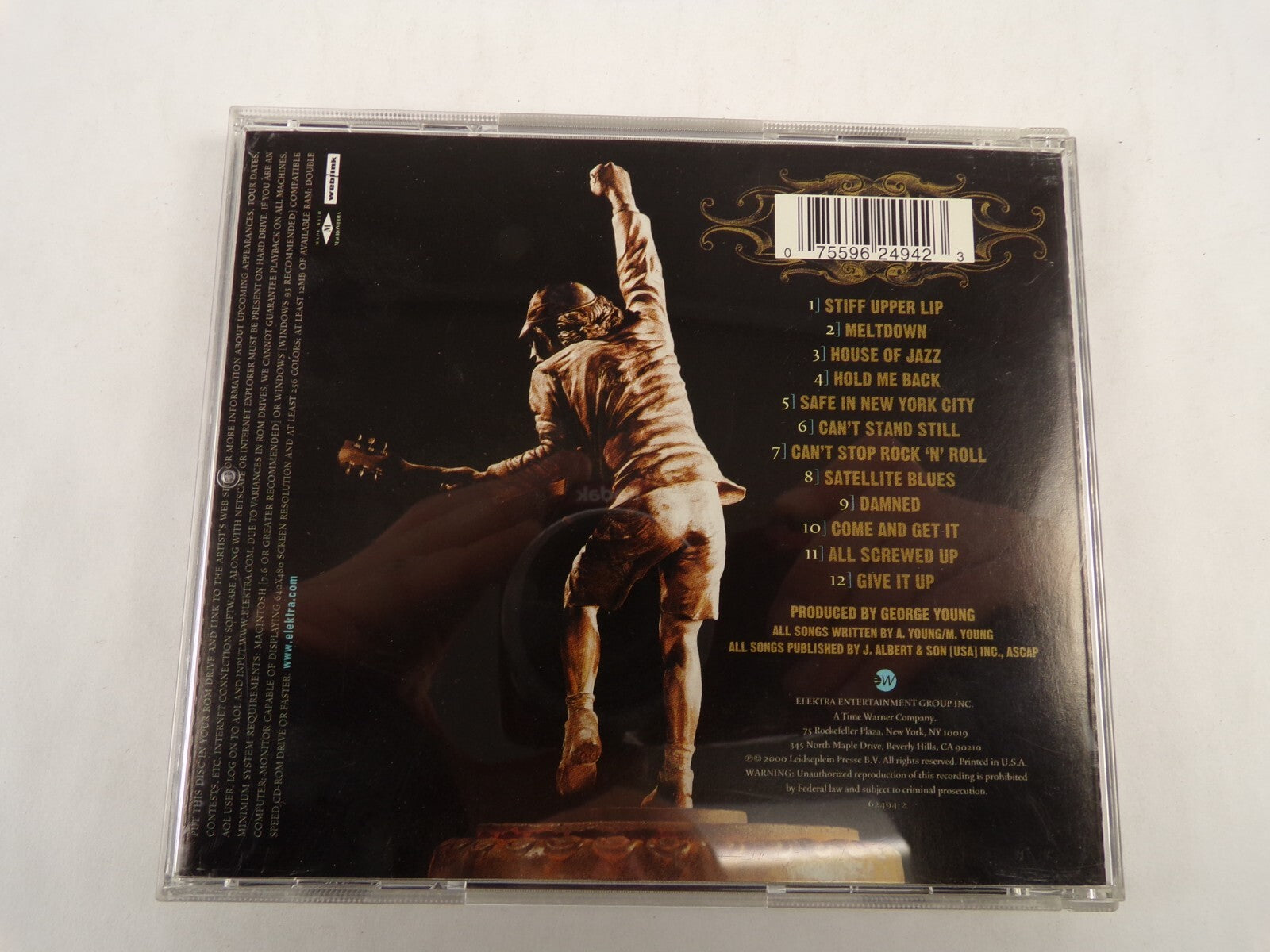 Stiff Upper Lip Ac Dc Meltdown House Of Jazz Hold Me Back Safe In New York CD#54