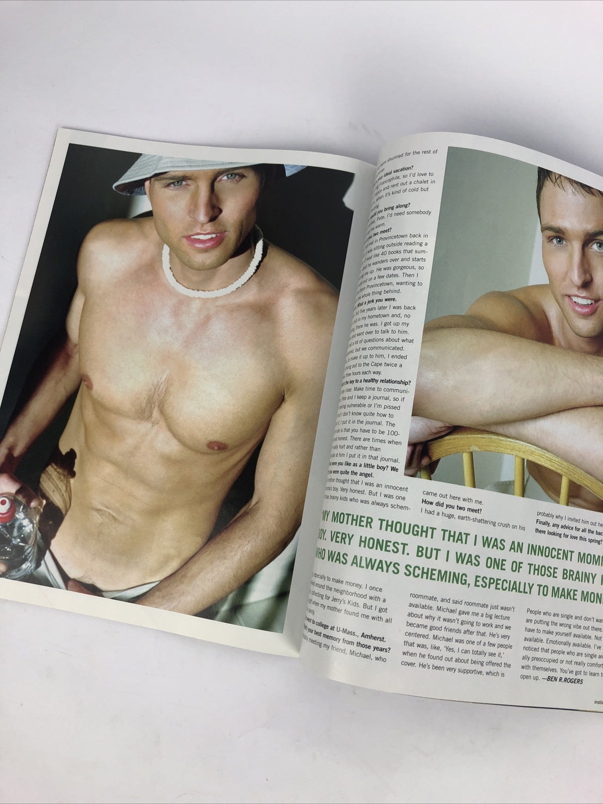 Instinct Gay Magazine March 2002 Mathieu Chantelois Spellbound , Manhunt - *VGC*