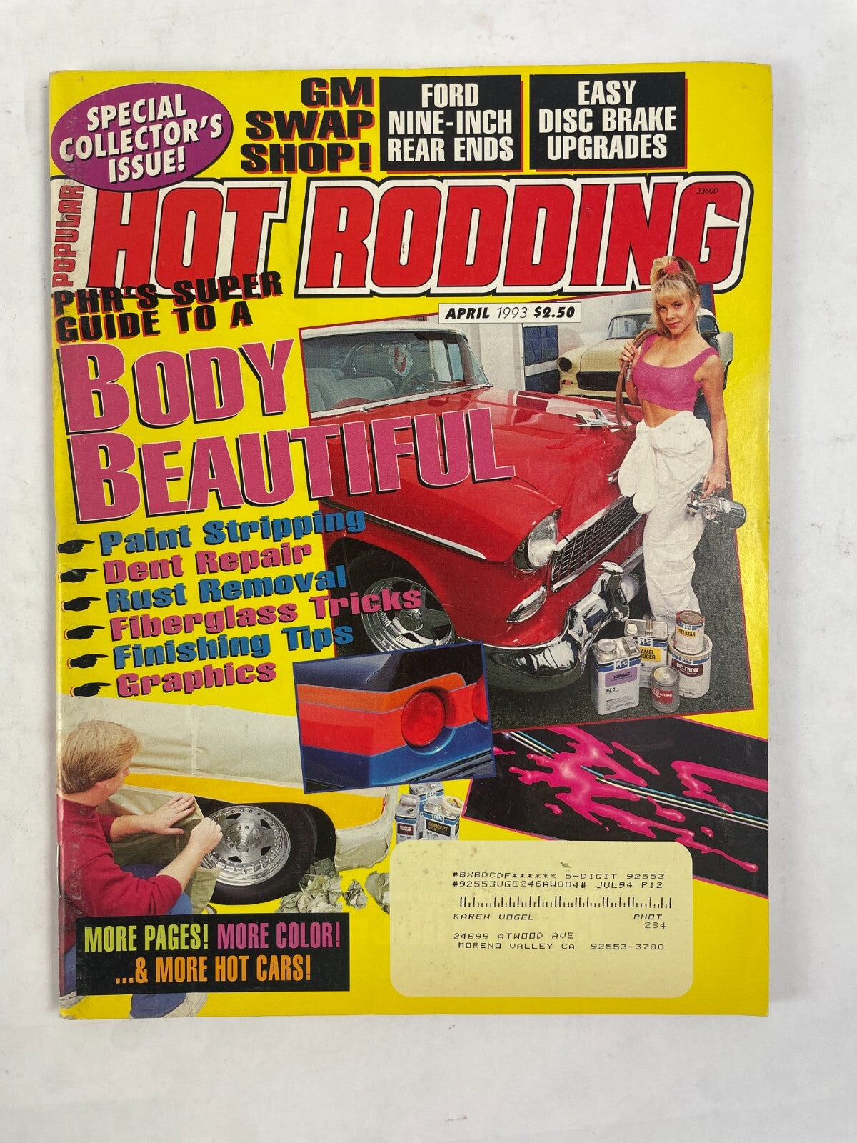 July 1993 Hot Rodding Magazinee Body Beautiful Paint Stripping Dent Repair Rust