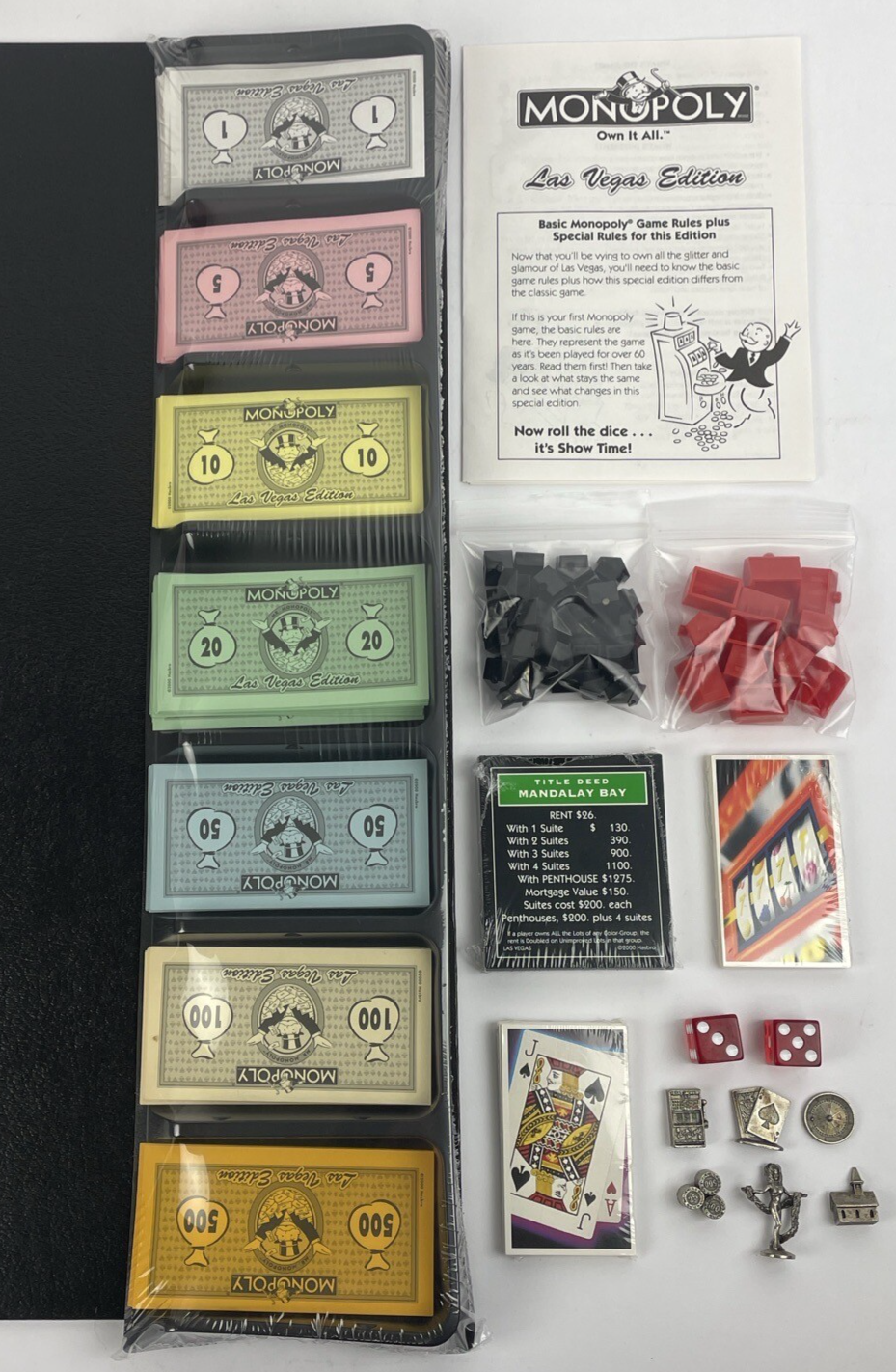VINTAGE Monopoly Las Vegas Edition COMPLETE USAopoly 2000 Property Trading Game