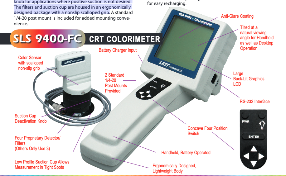 Graseby Optronics UDT SLS 9400 COLORIMETER with case