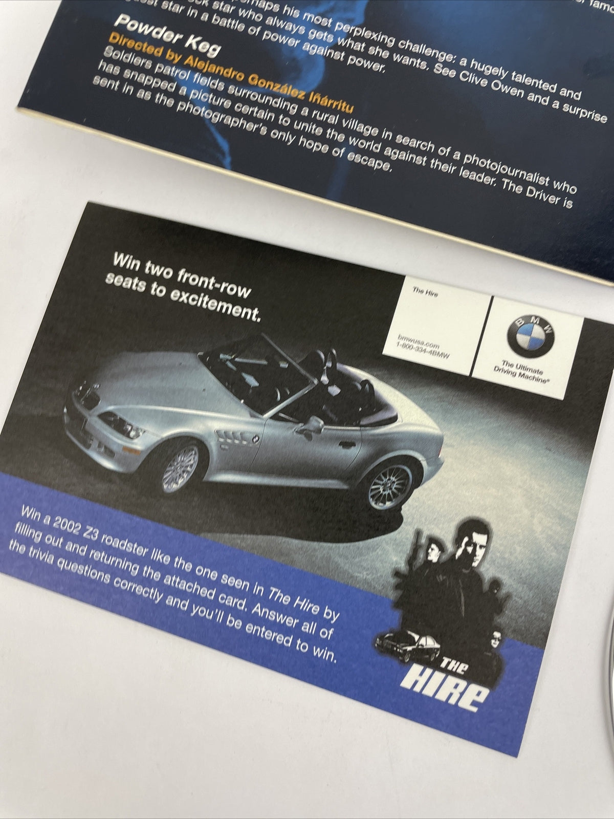 BMW Films Presents, "The Hire" A Series of 8 Short Films DVD Video Widescreen