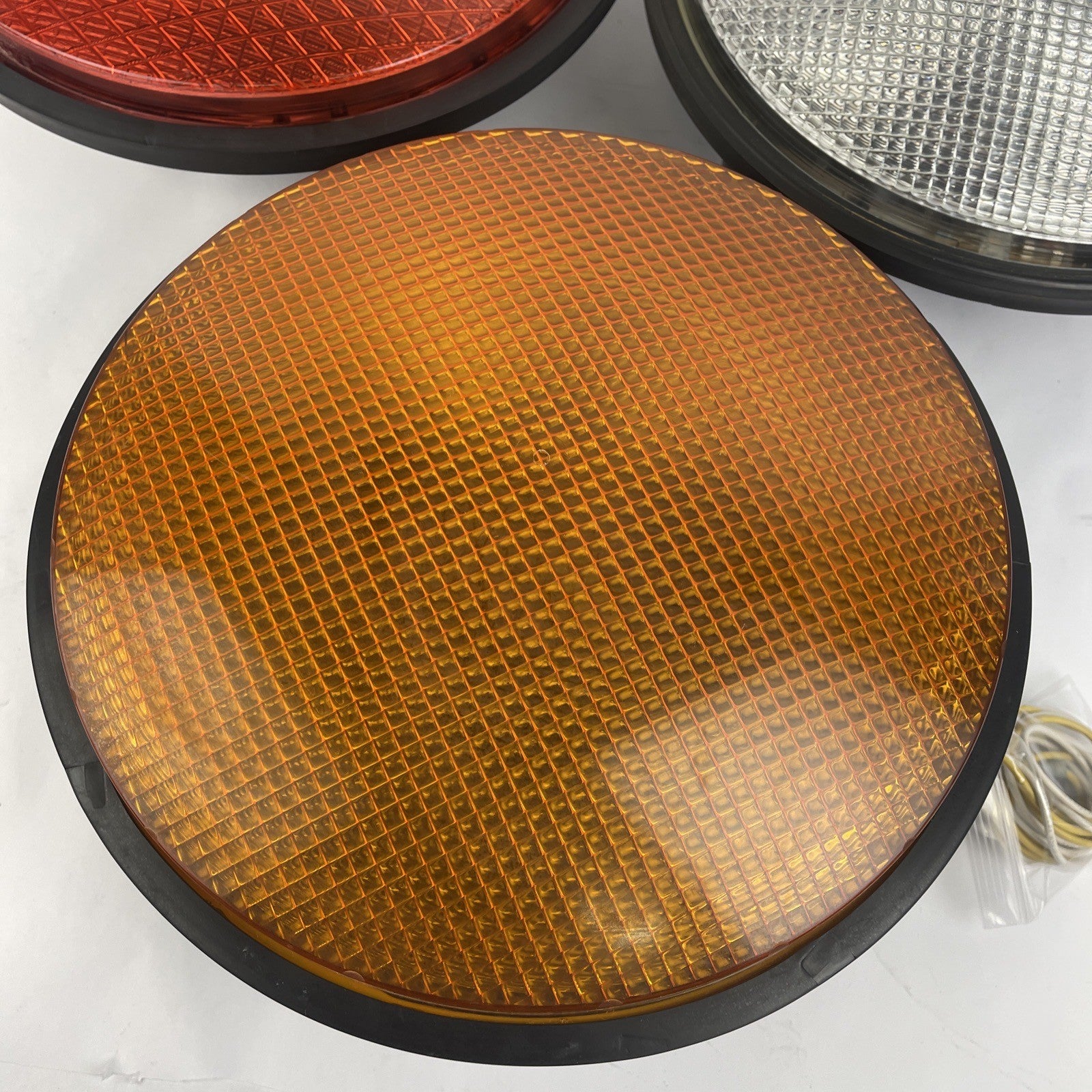 3 Dialight 4333230001XL RED GREEN YELLOW LED Circular Traffic Signal Lights 12"