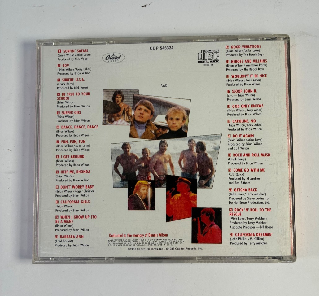 Made In USA The Beach Boys Capitol Records CD 1986