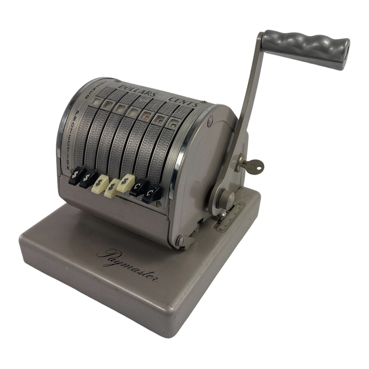PAYMASTER SERIES X 550 OFFICE MACHINE VINTAGE CHECK WRITER 7 COLUMN & KEY