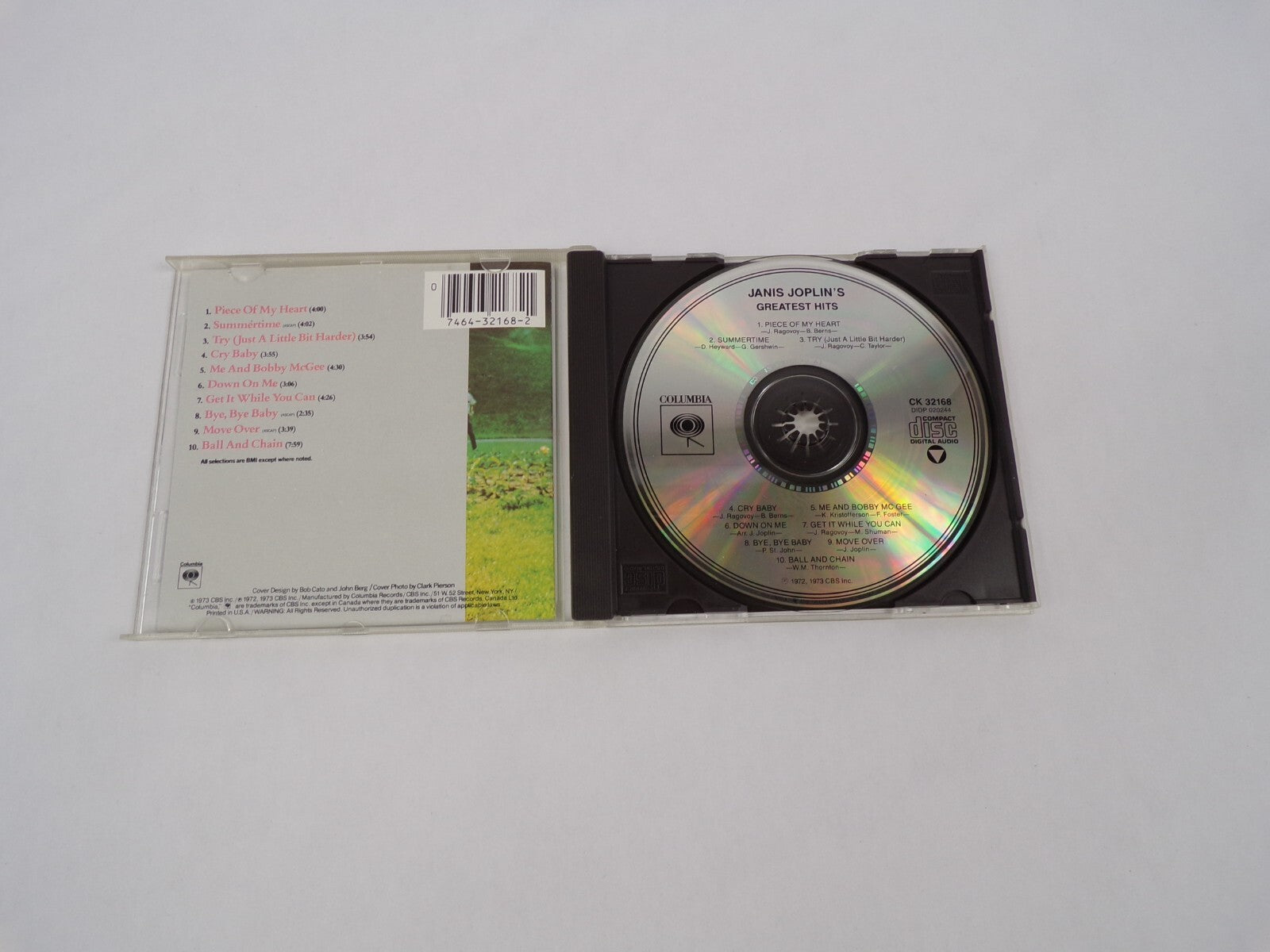 Janis Joplin's Greatest Hits Piece Of My Heart Summertime Try Cry Baby Me CD#63