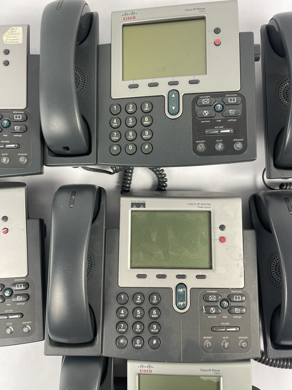 Lot of 7 : Cisco IP 7900 7940 PoE VoIP Business Office Phone Handset CP-7960G