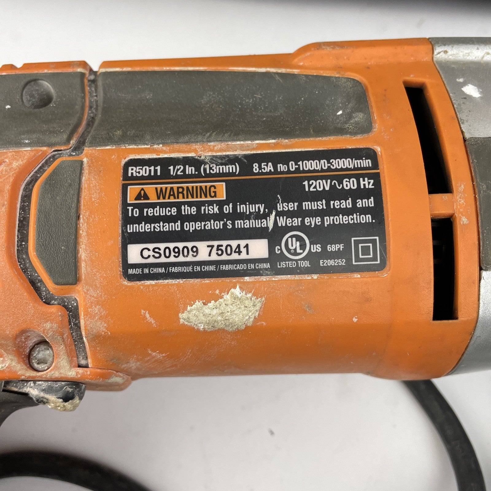 Ridgid R5011 8.5 AMP Corded 1/2" Heavy Duty Hammer Drill H16 with Case