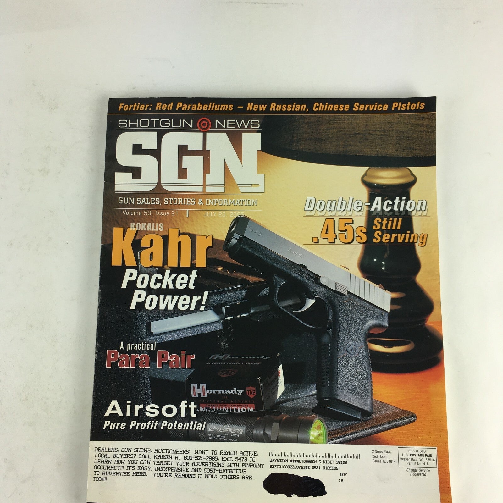 July 2005 Vol 59 SGN Magazine Double Action .45s Still Serving Kahr Pocket Power
