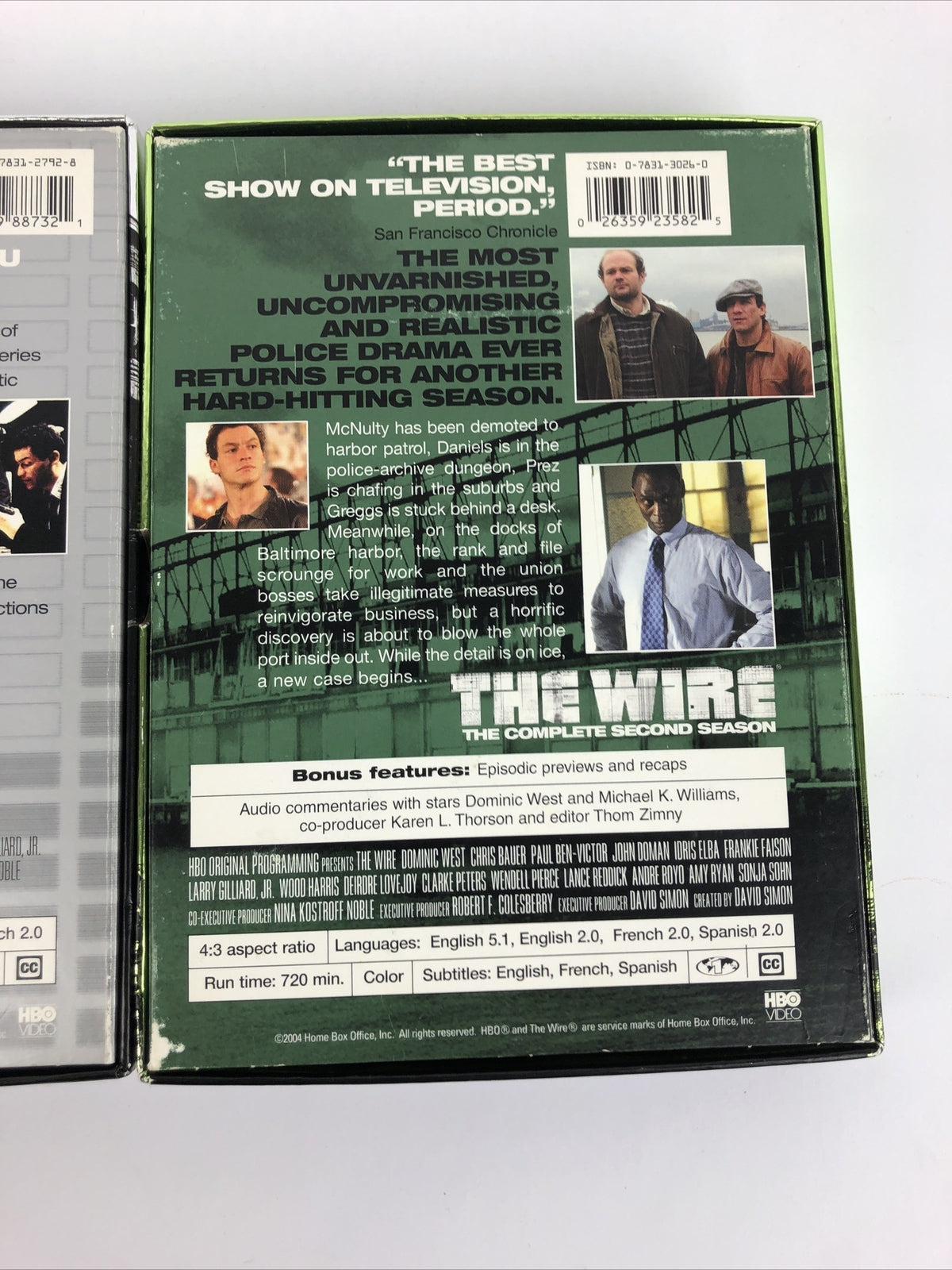 THE WIRE Seasons 1 & 2 Box Sets DVD Lot HBO Complete Mint discs Guaranteed