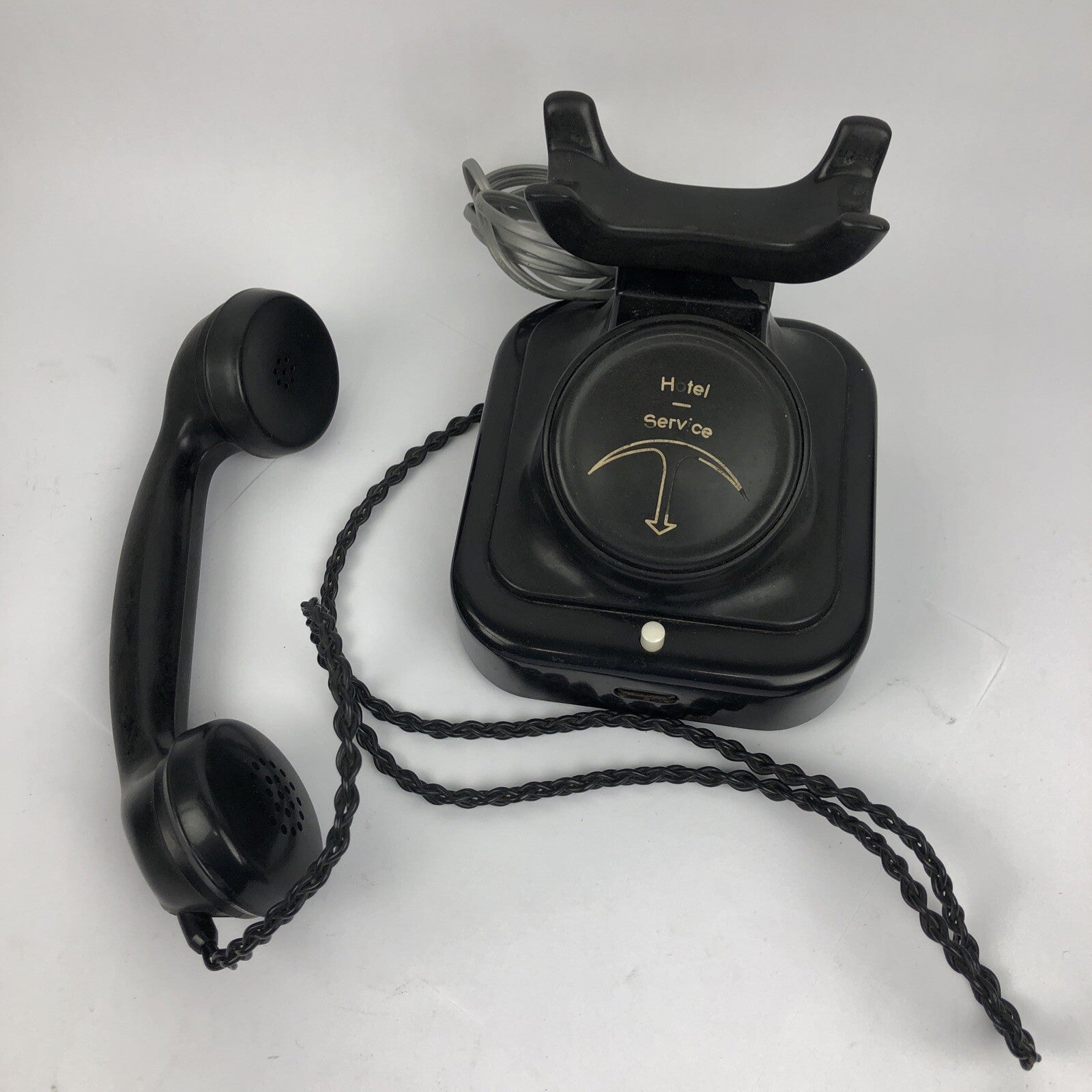 Antique Vintage Guest Hotel Service Telephone Phone Red Light Valet Room Service