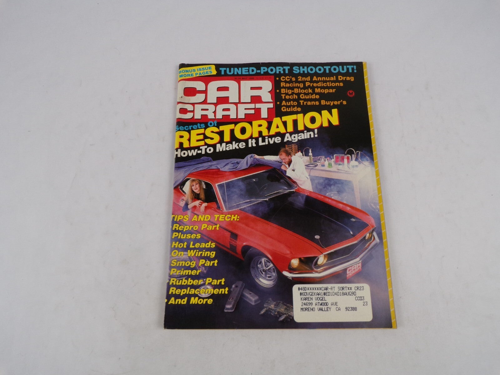 May 1989 Car Craft Secrets Of Restoration How-To Make It Live Again! Tuned-Port