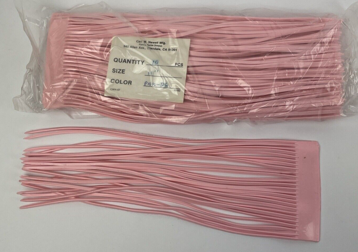 Newell MFG. Fishing Skirts 10 Pack Offshore Trolling Lure Tuna Marlin Wahoo Pink