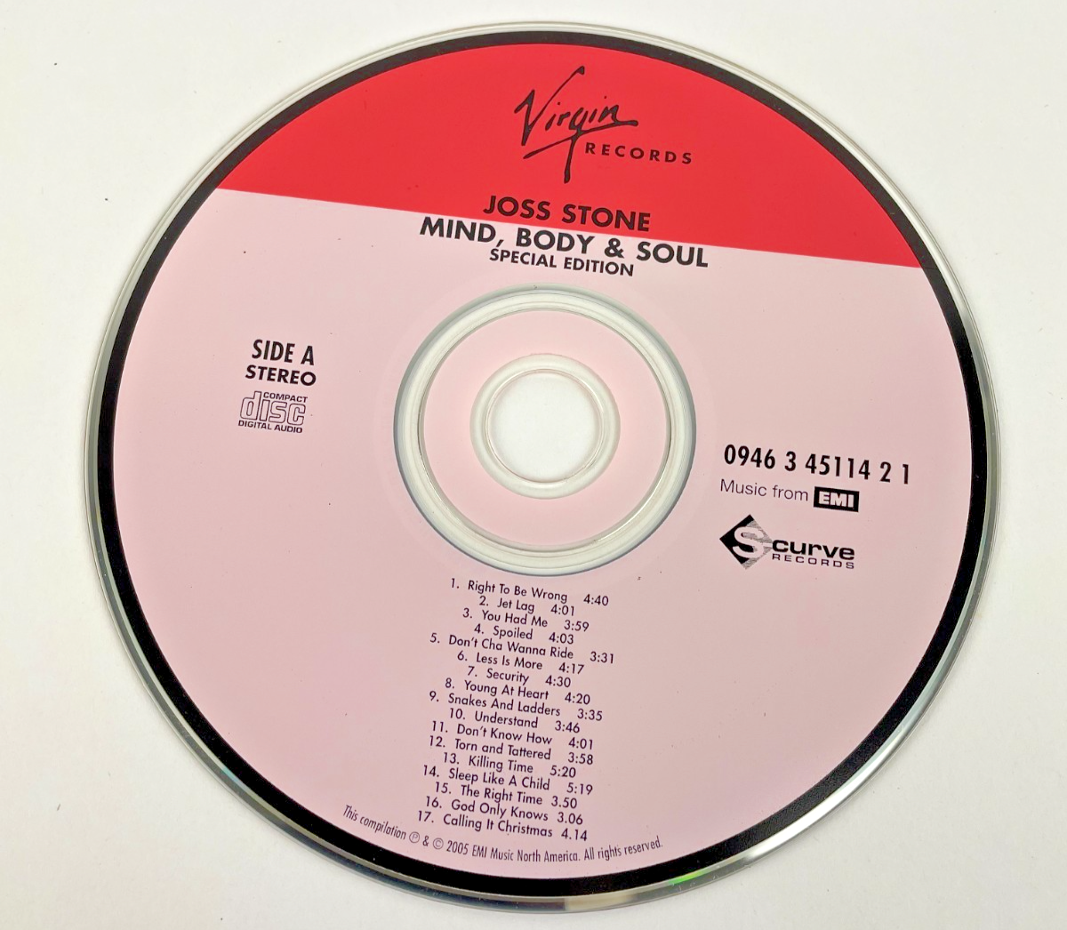 Joss Stone's second studio album, Mind, Body & Soul Digital Audio CD Virgin 2005