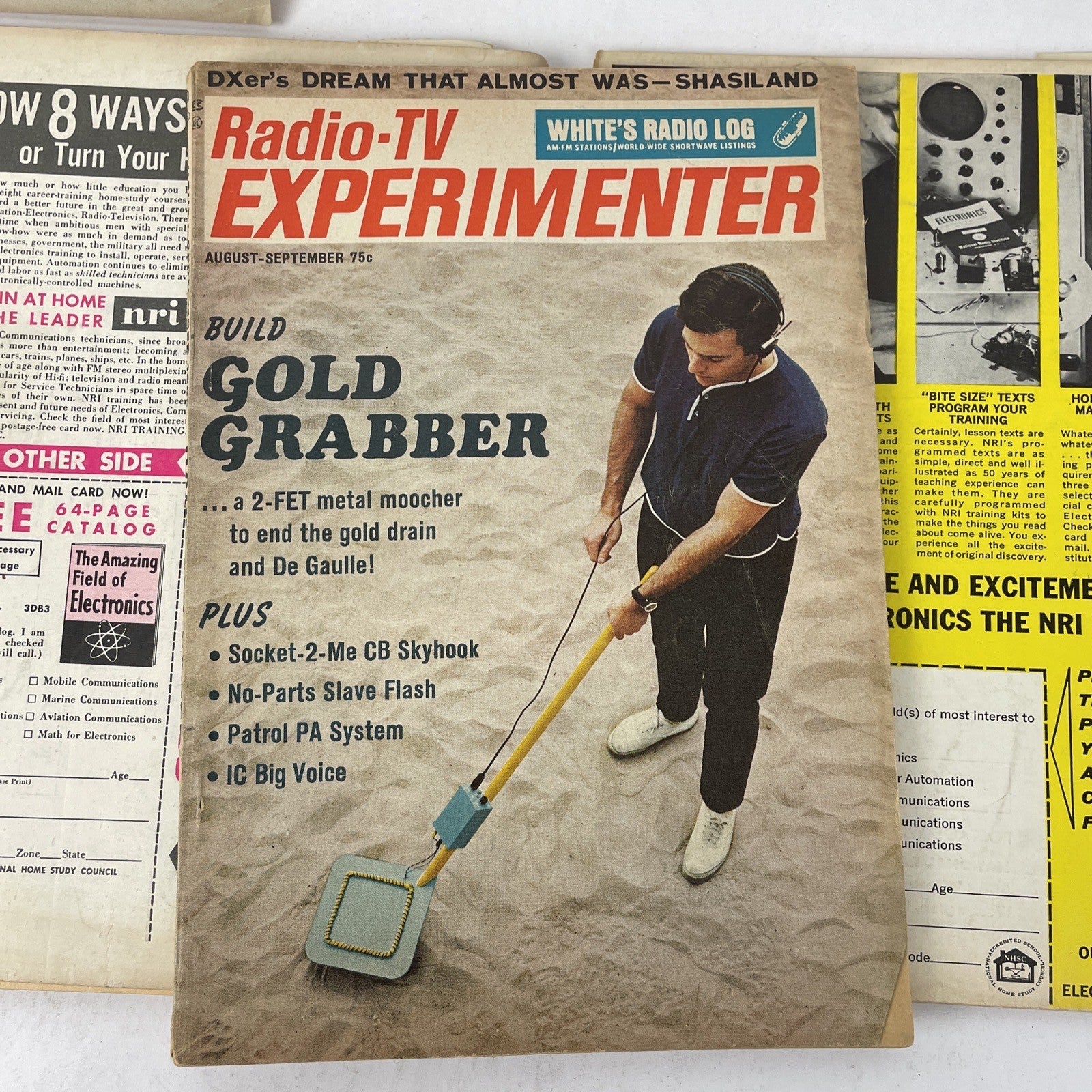 Lot of 5 x 1960's Radio-TV Experimenter Magazine Lot by Science and Mechanics