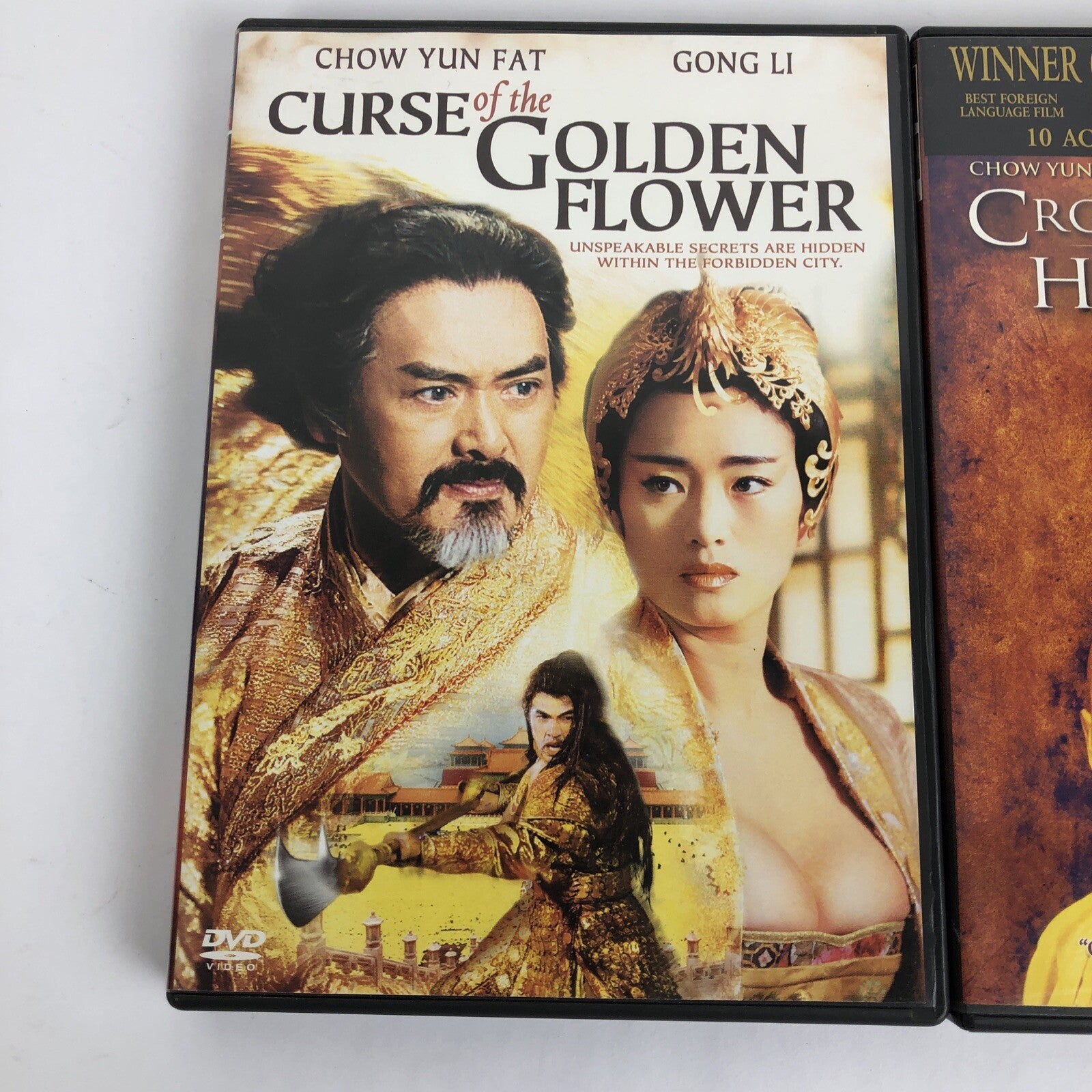 Curse of the Golden Flower + Crouching Tiger Hidden Dragon DVD Video Lot * VGC *