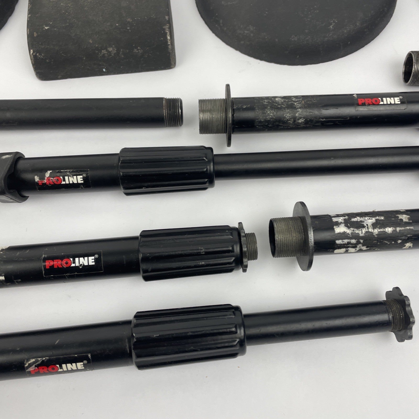 OEM PROLINE Podcast Mic Stand Lot Black With Desk Top Telescopic Stand w 4 Bases