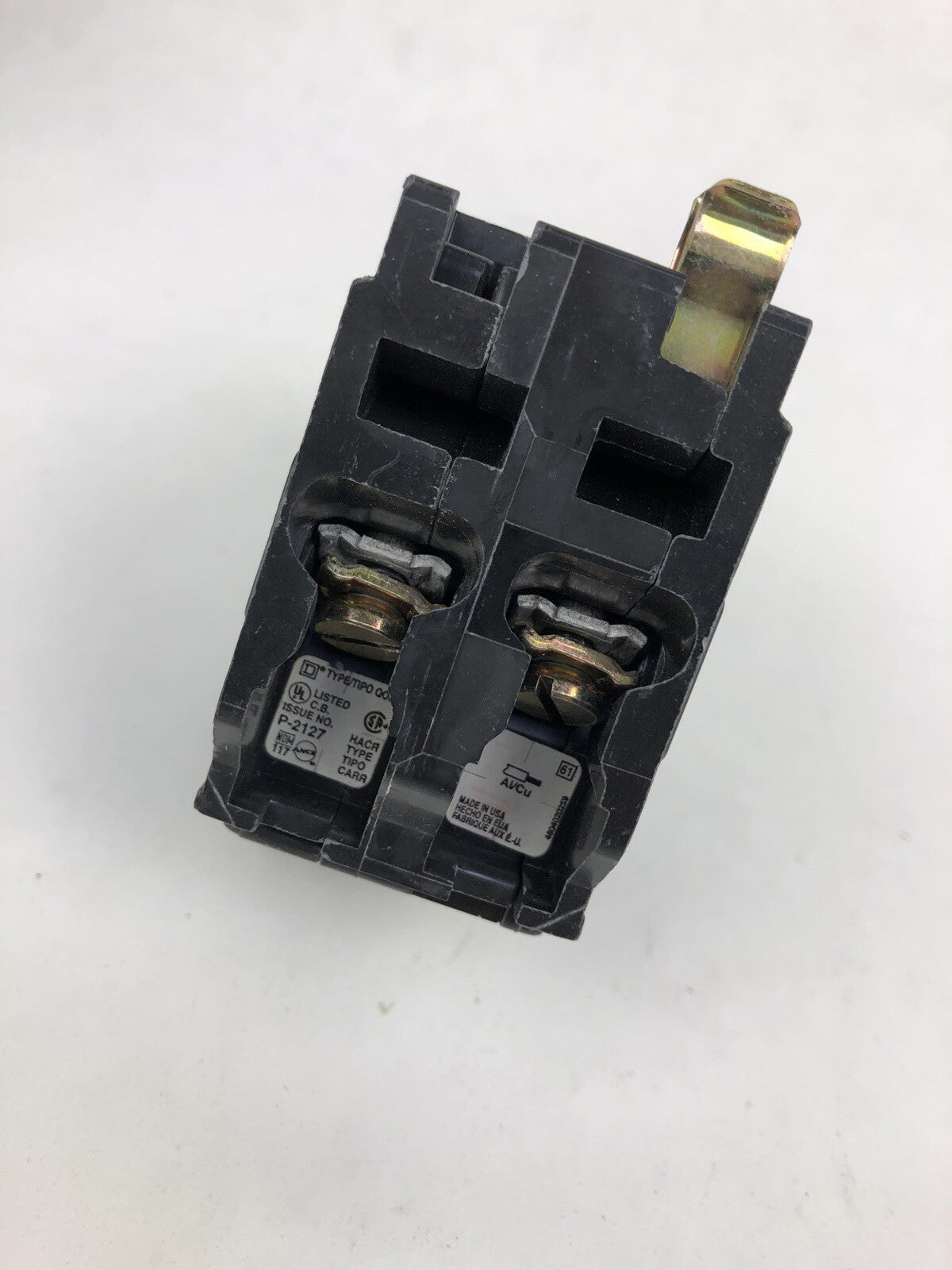 Square D QOB220  20 Amp Bolt-On Circuit Breaker 120/240v 10kA  2 pole 