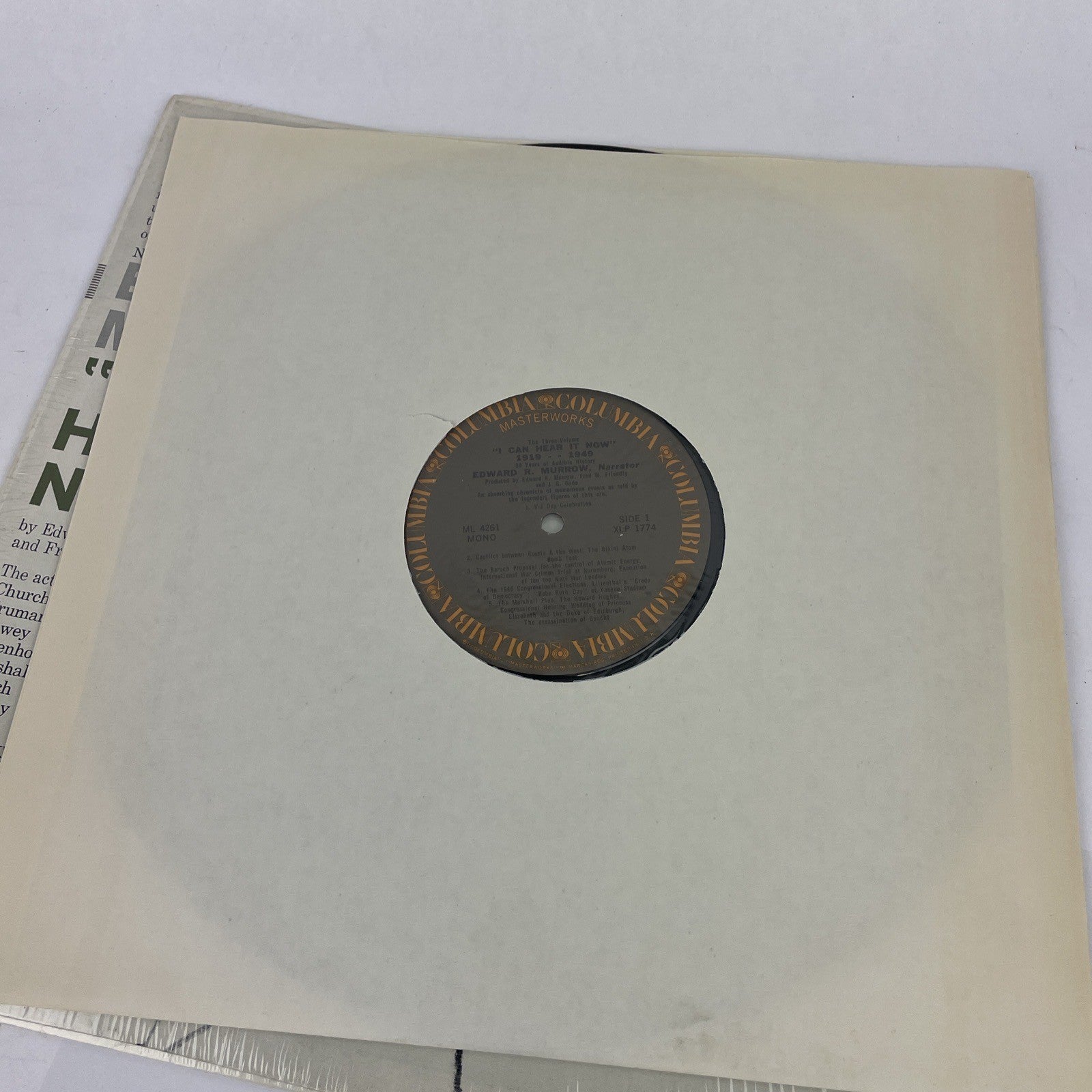 I Can Hear It Now 1945-1949 EDWARD R MURROW 12" LP Columbia ML4261 Historical