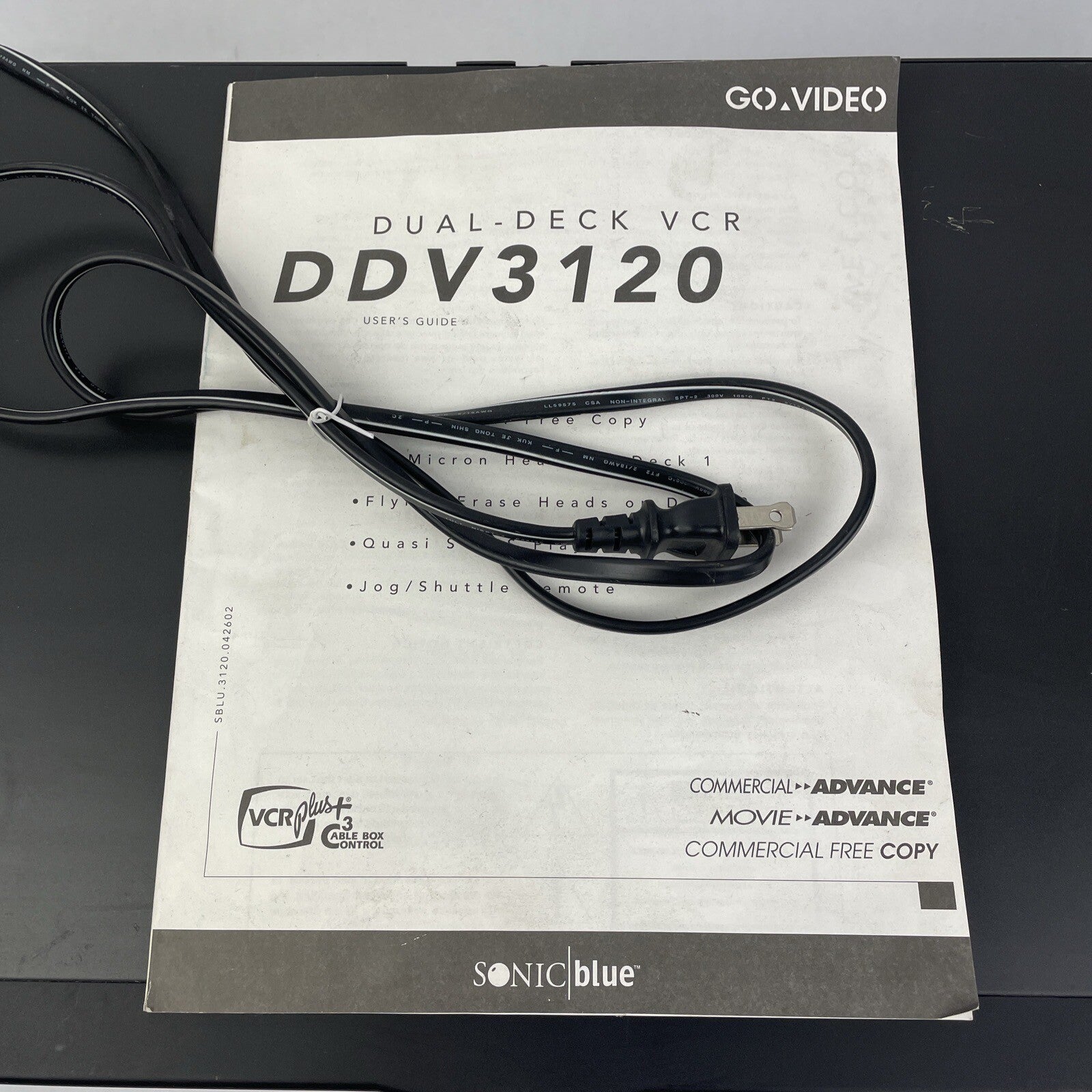Go-Video DDV3120 Dual-Deck VHS VCR Recorder Player NO REMOTE - AS IS NOT TESTED