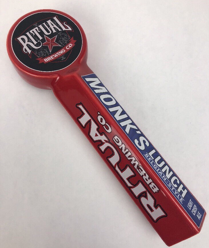 Ritual Brewing Co Beer Tap Handle Pub Bar Kegerator MONKS LUNCH RARE ITEM