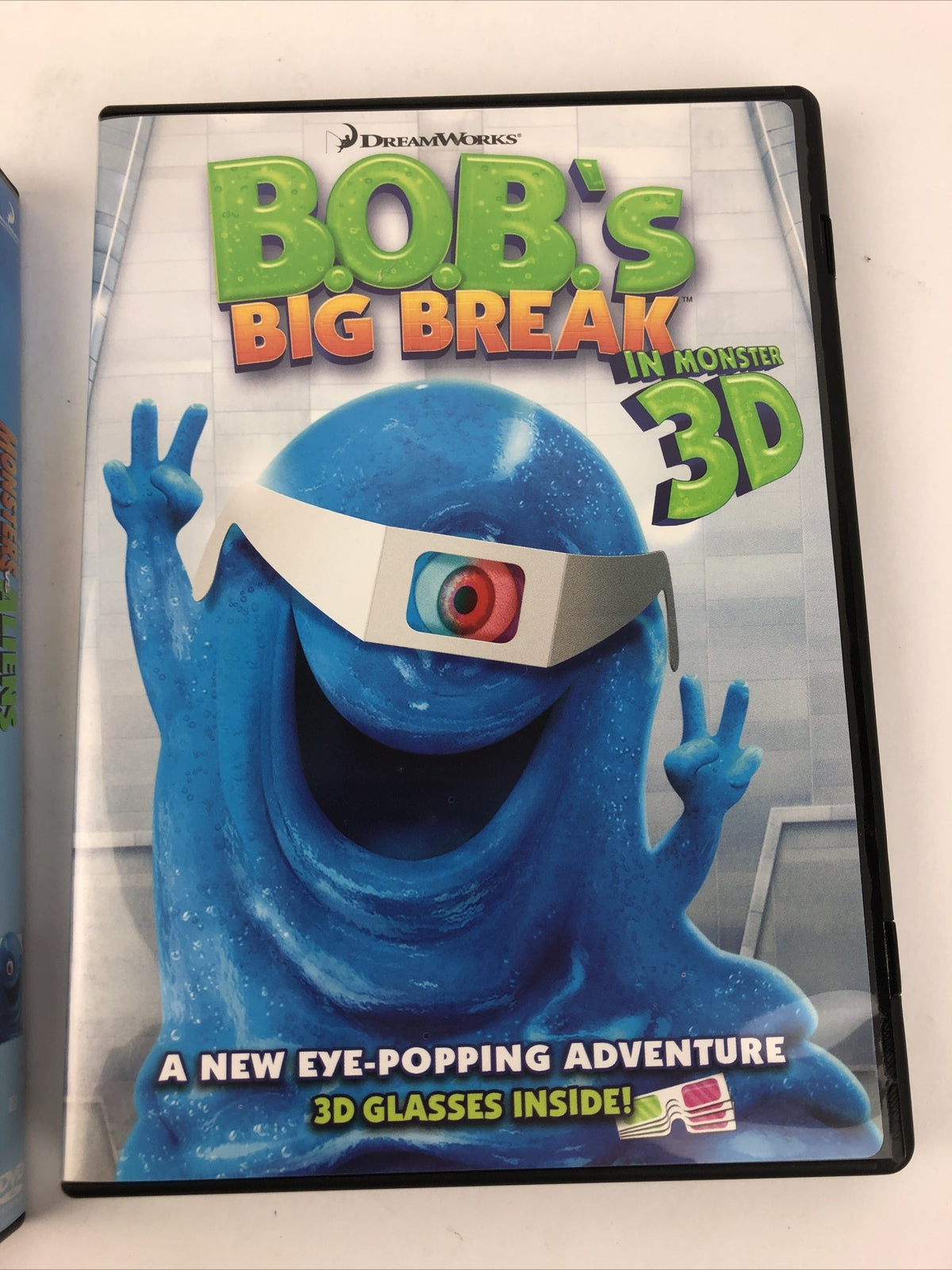 DREAMWORKS Monsters Vs Aliens (2018) B.O.B’s Big Break w 3D Glasses (2009) DVD