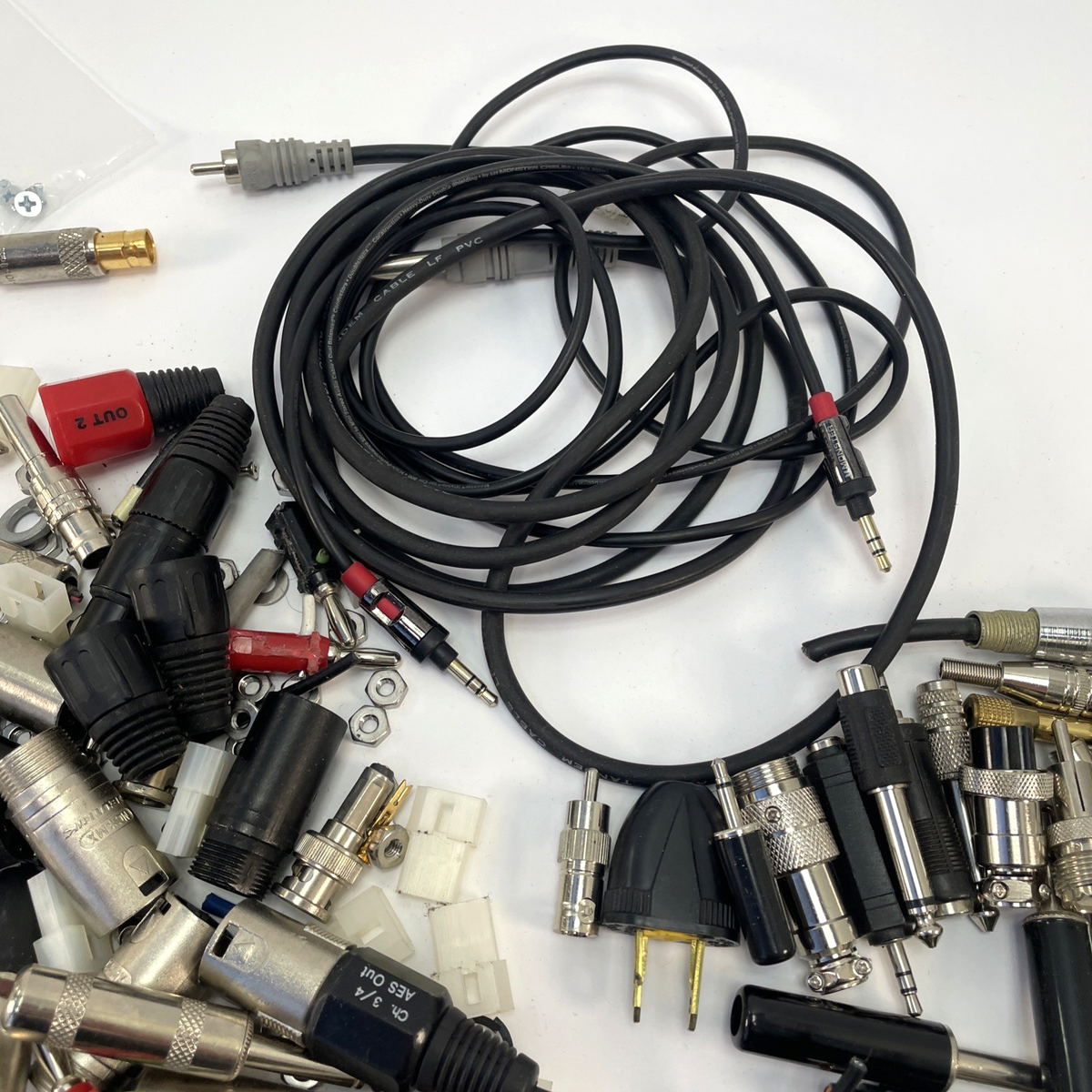 Lot 1/4" 3.5m Mono Stereo XLR Terminals Speaker Jack Connector Audio Adapter RCA