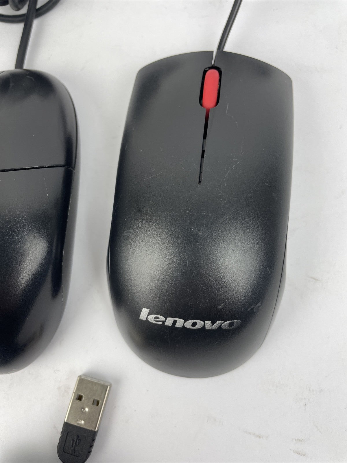 6 x Assorted Corded Mouse Lot - CHERRY GENTIX, 2 x Lenovo, Dynex, HP, Kensington