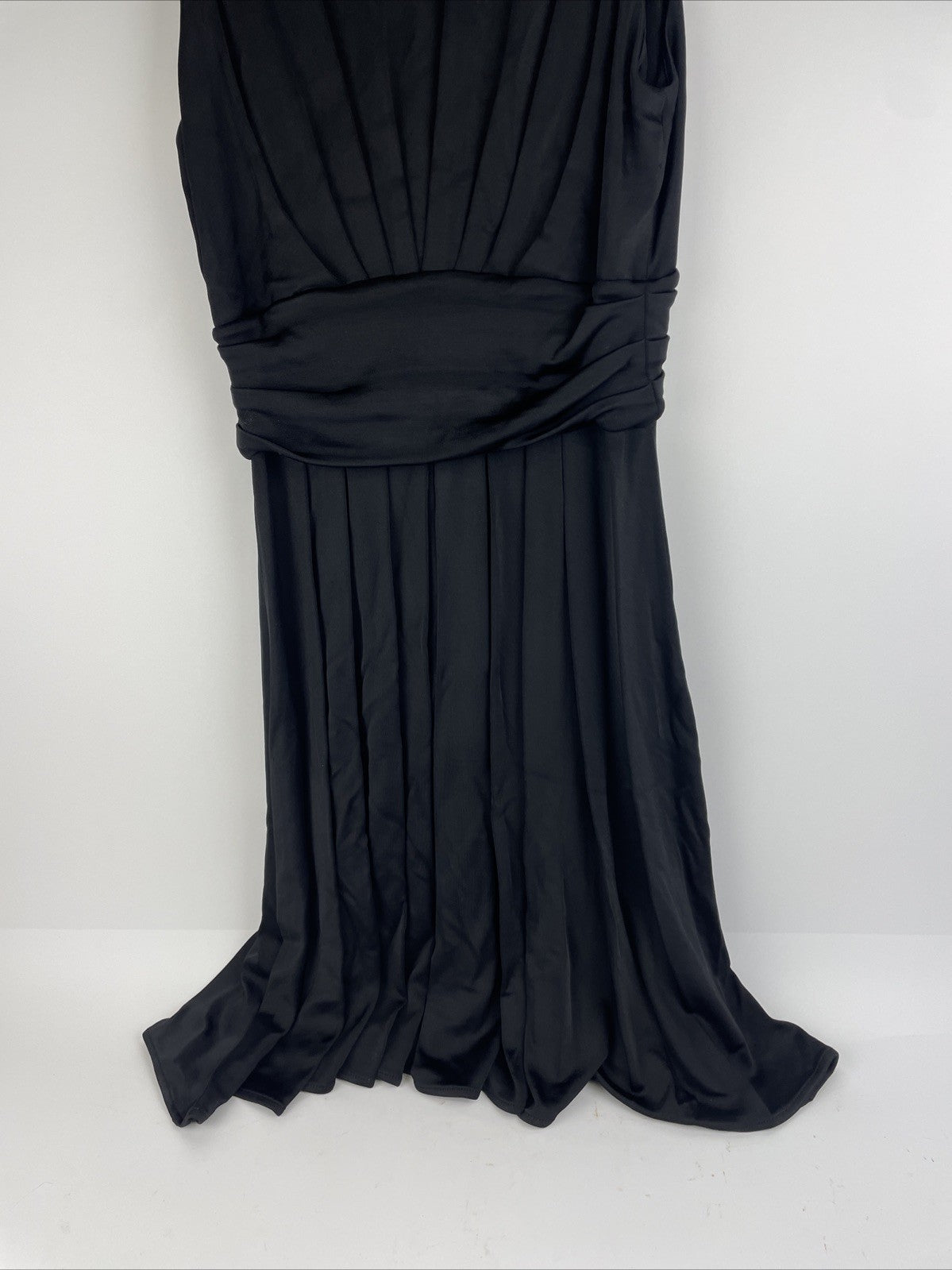 Diane Von Furstenberg Azelia Dress Women's Sz 12 Black Slinky Sleek Office Work