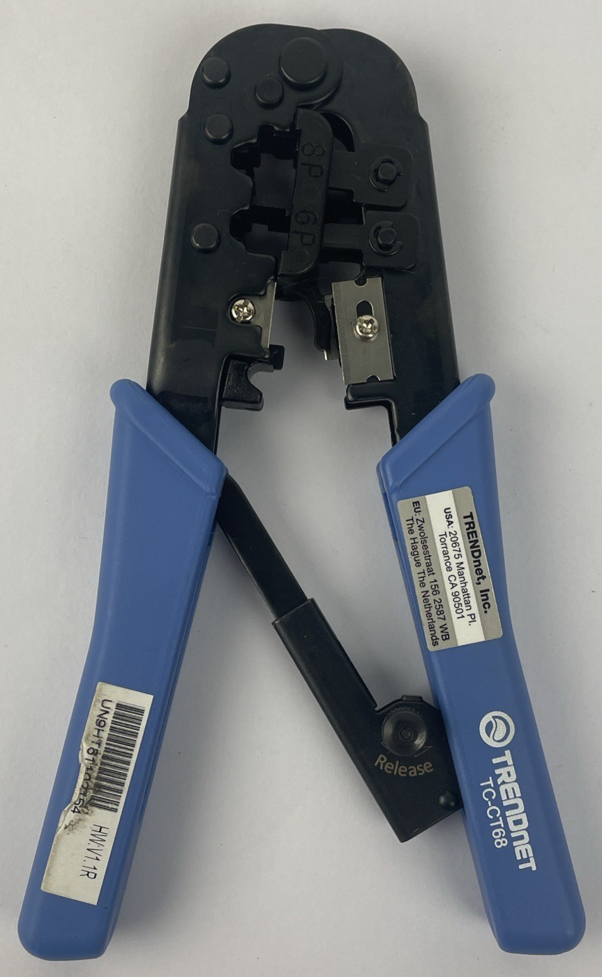 OEM Trendnet TC-CT68, RJ-11/RJ-45 Crimp Cut Strip Tool  Blue Handle