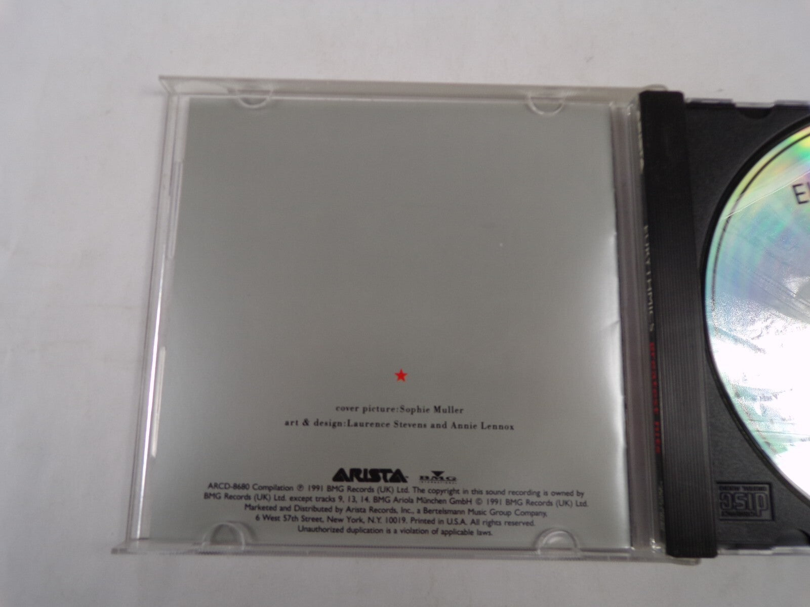 Eurythmics Greatest Hits Sweet Dreams When Tomorrow Comes I Need A man CD#57