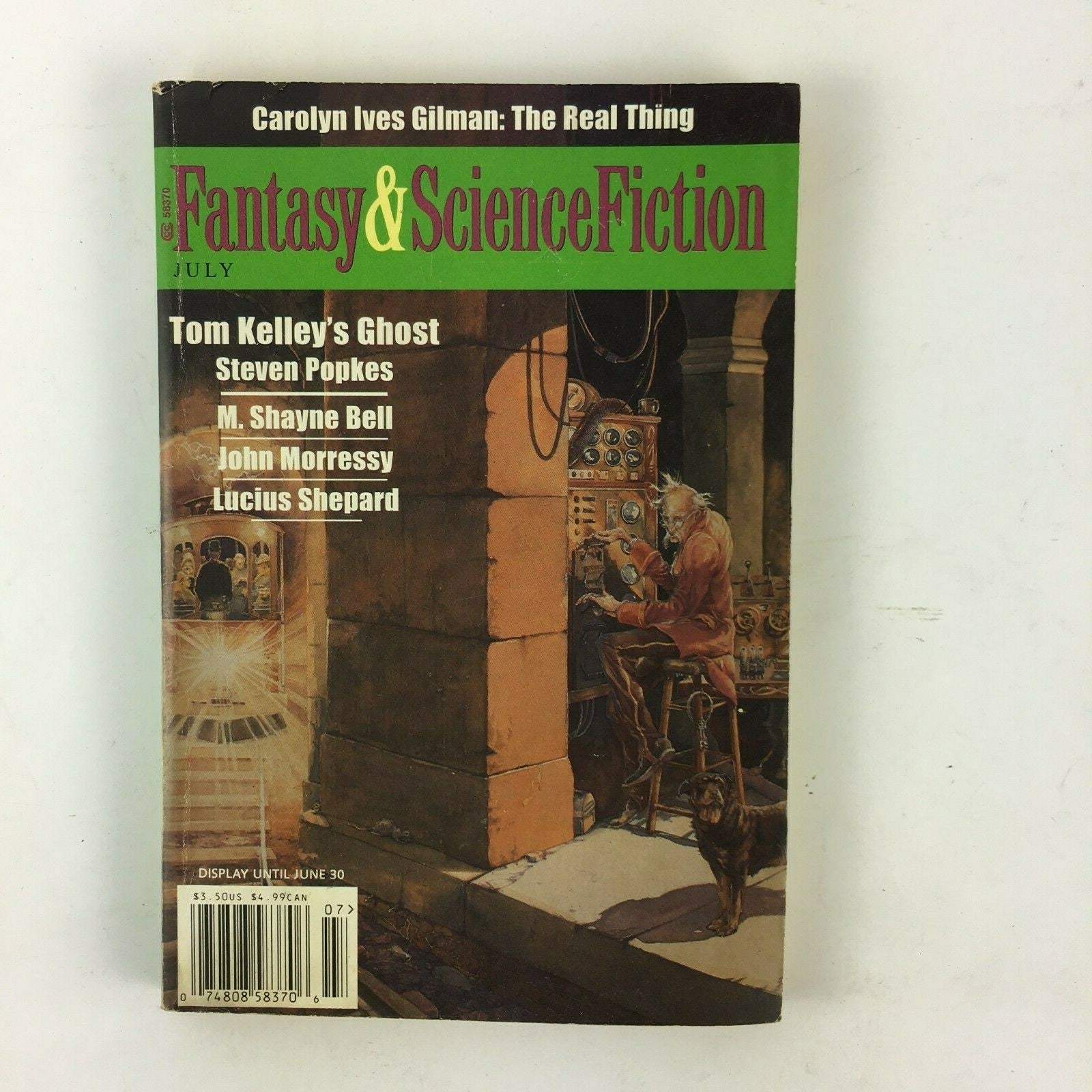 July Fantasy & Science Fiction Magazine Tom Kelley's Ghost Steven Popkes Lucius