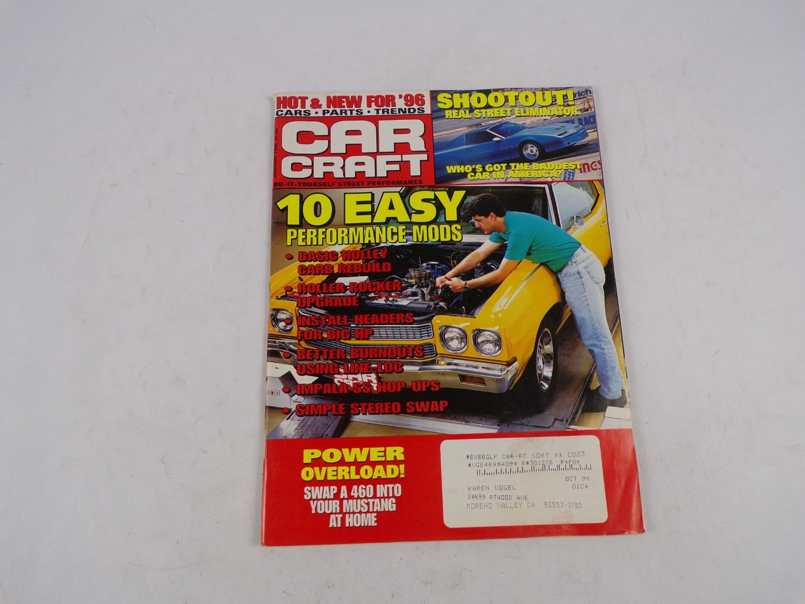 January 1996 Car Craft Hot & New For '96 Cars Parts Trends Shootout! Real Street
