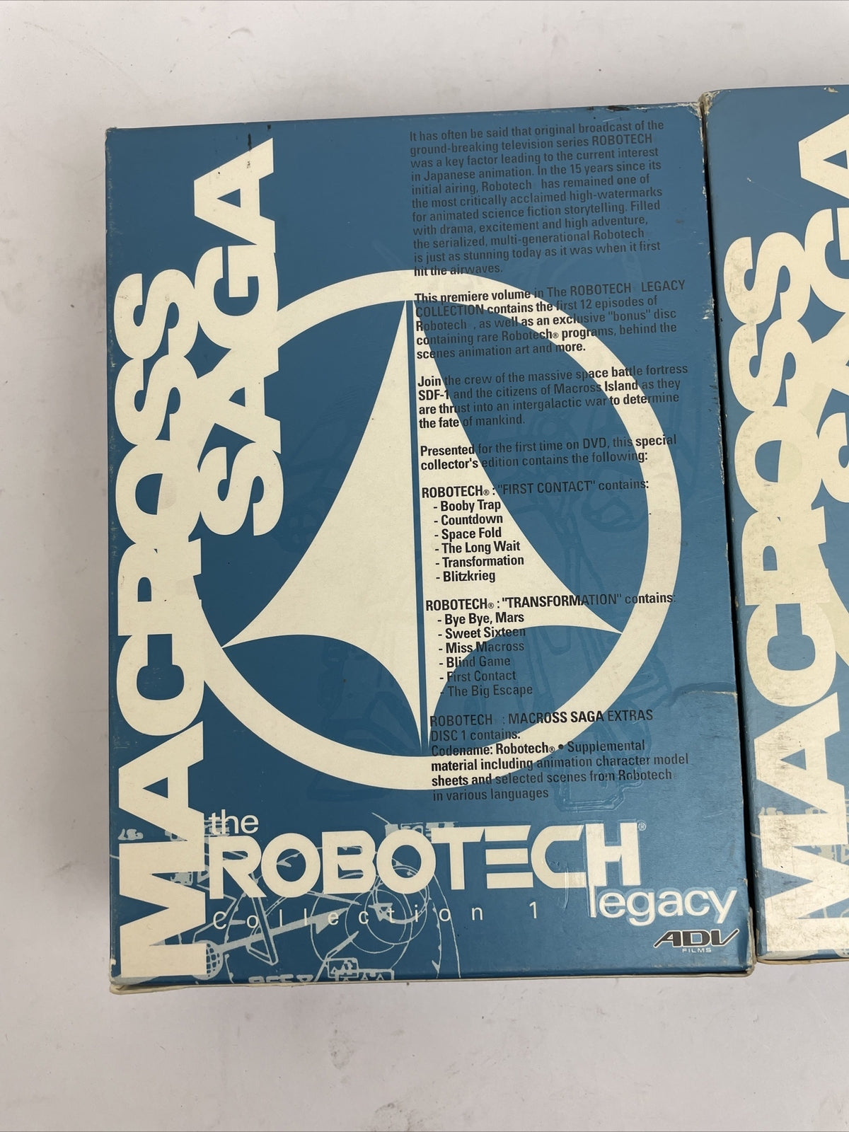 Robotech The Macross Saga Legacy Collection DVD Box Sets Volumes 1-2 ADV Films