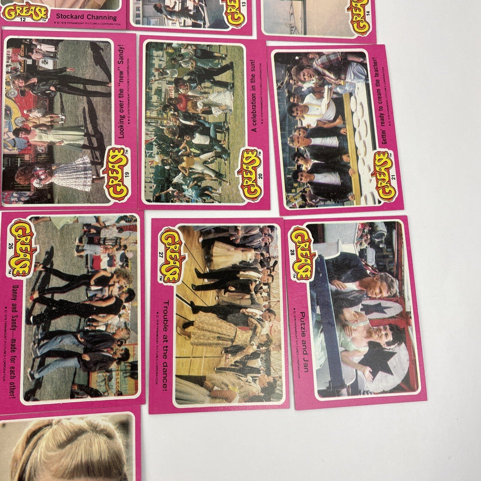 1978 Topps GREASE Movie Series 1 Trading Card Complete Set 1-66 w 11 Stickers