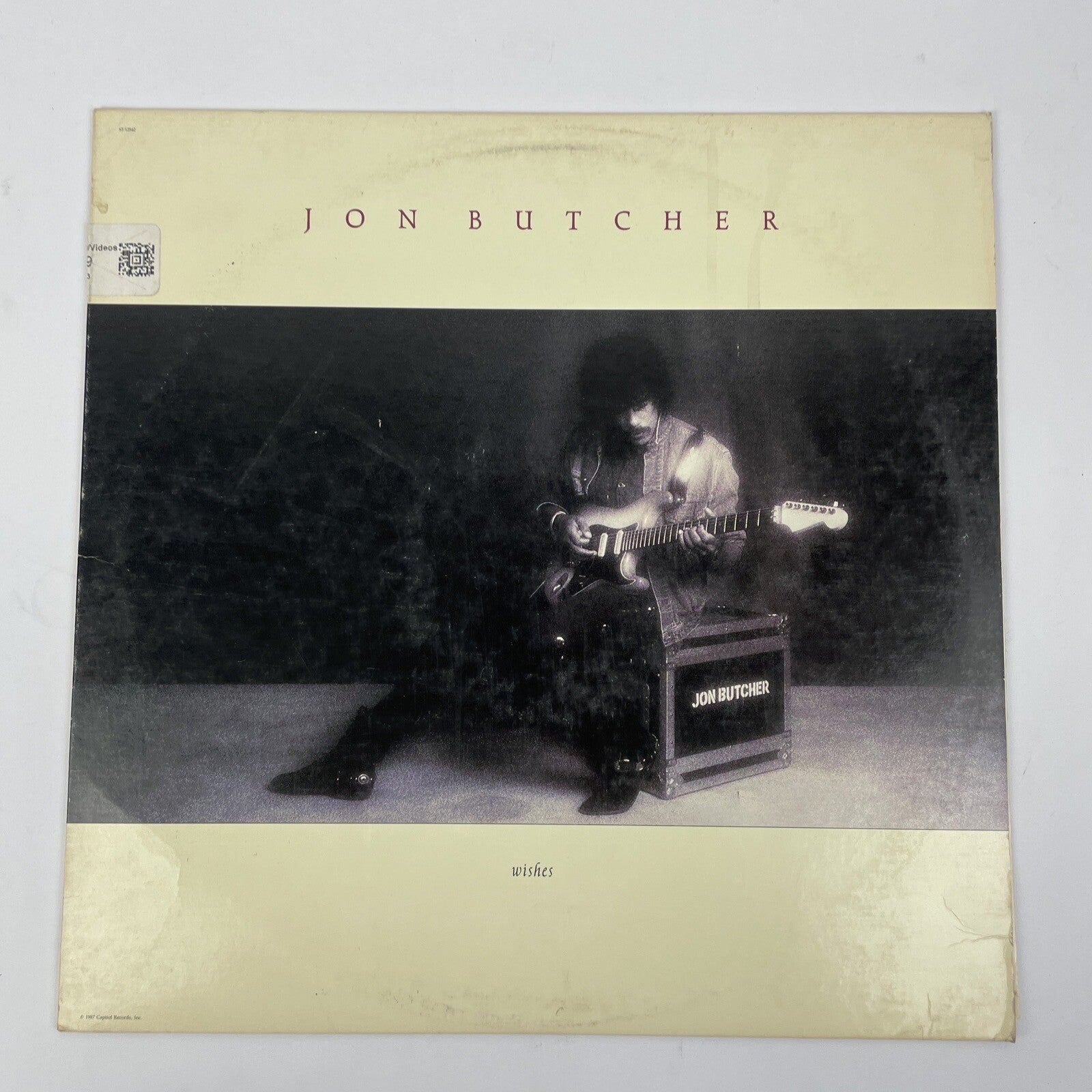 Jon Butcher 'Wishes' LP  Record 12" EMI Capitol Records - Very Good Condition
