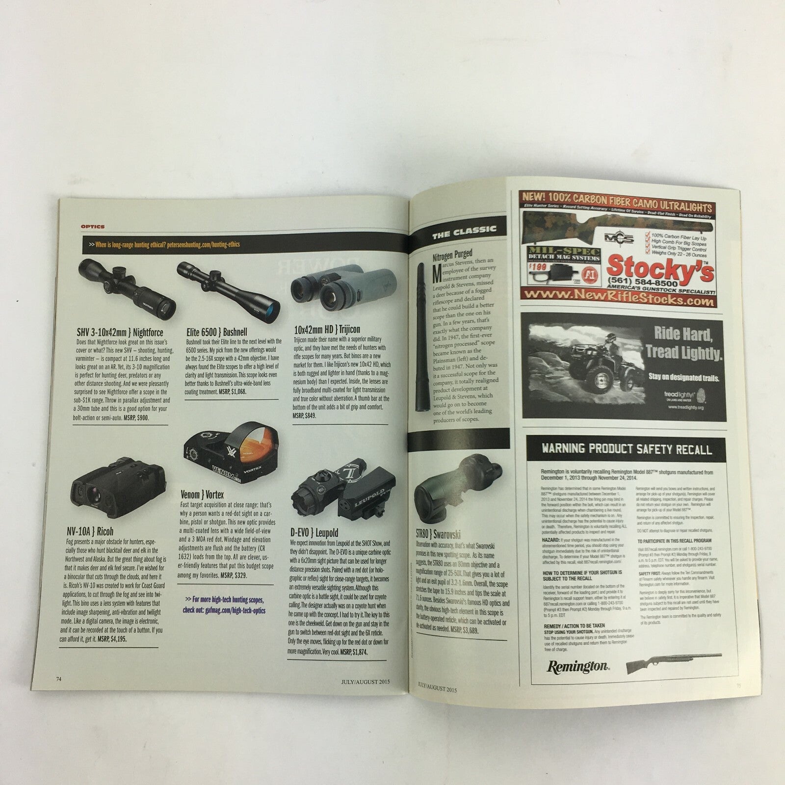 August 2015 California Game & Fish Magazine The Right Stuff Suppressors Rifles