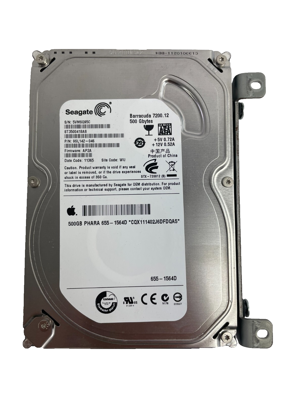 Seagate Model ST3500418A8 Internal Drive 500GB 7200 RPM Cache 16MB