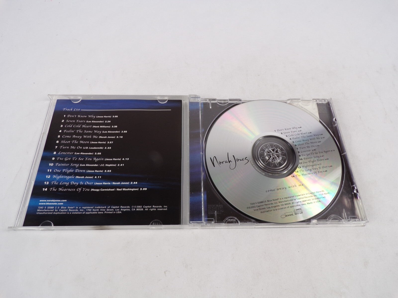 Norah Jones Come Away With Me Dont Knew Why Seven Years Cold Cold Heart CD#54