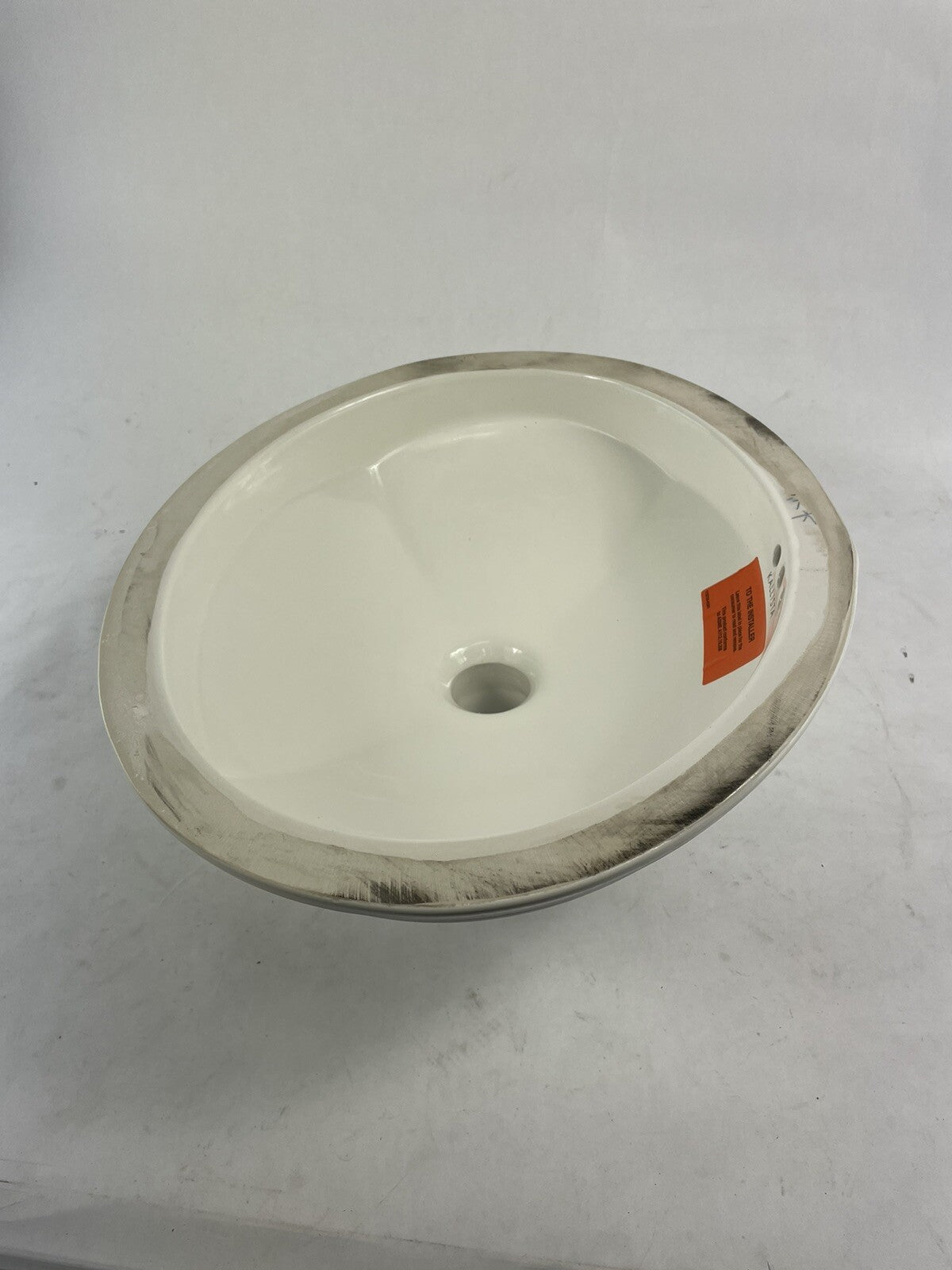 Kallista Glamour undermount basin stucco white P72029-WO-0 bathroom sink