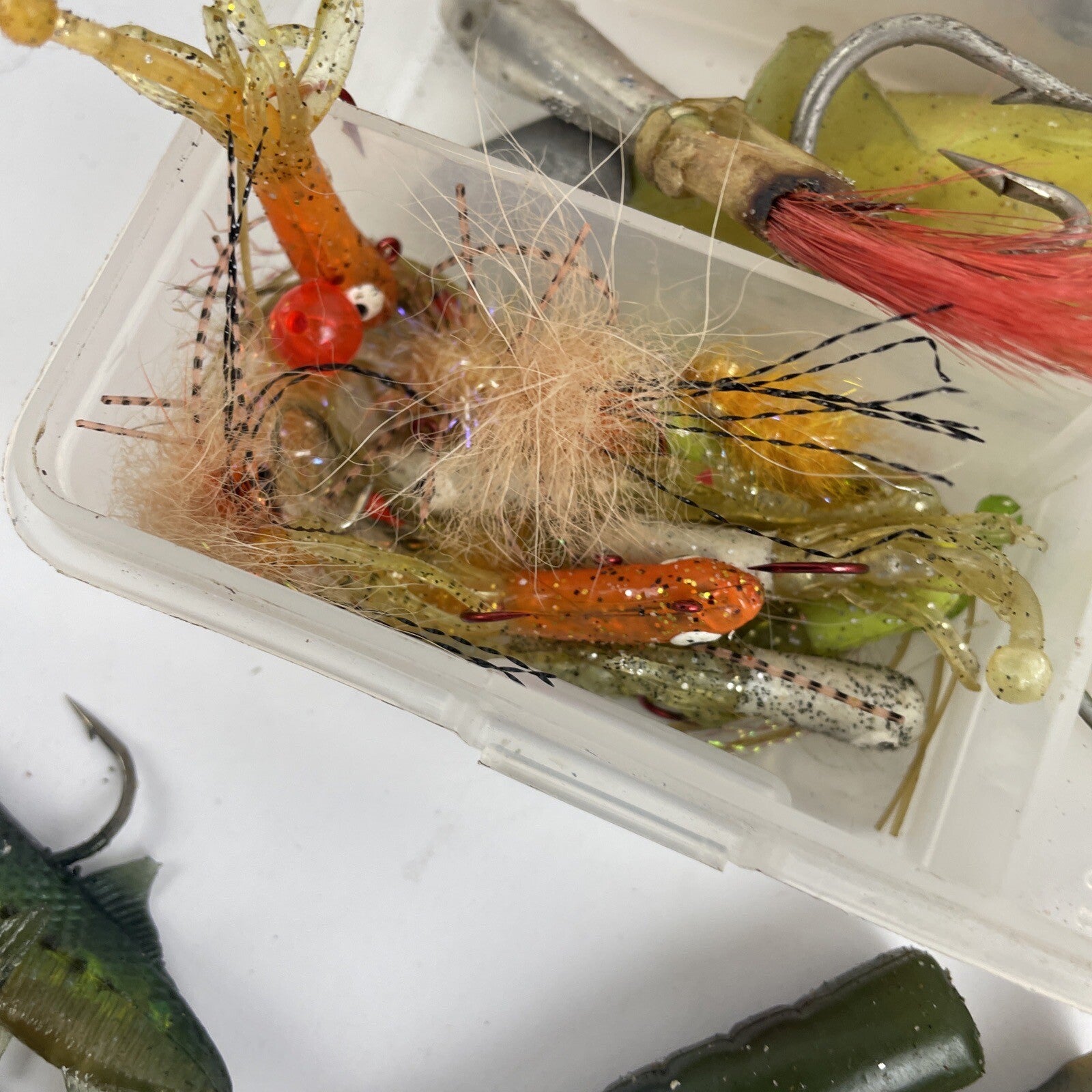 Huge Lot Bass Fishing Soft Lure - Worms Minnows Jig Grub Fishtrap Plastic Rubber