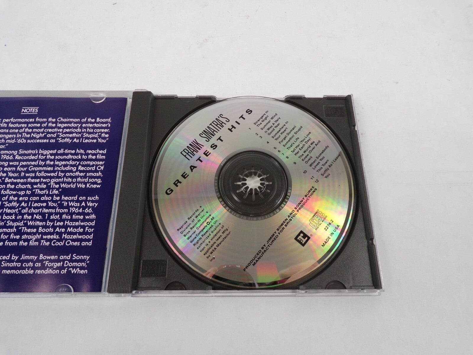 Frank Sinatras Greatest Hits Strangers In The Night Summer Wind Somewhere CD#26